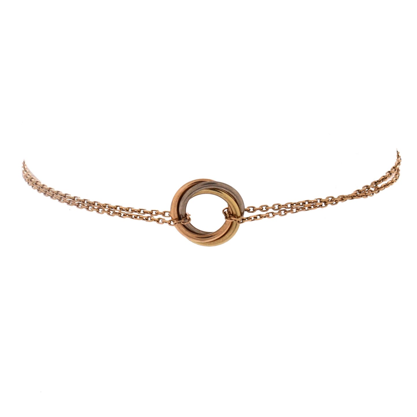 Trinity Chain Bracelet 18K Tricolor Gold