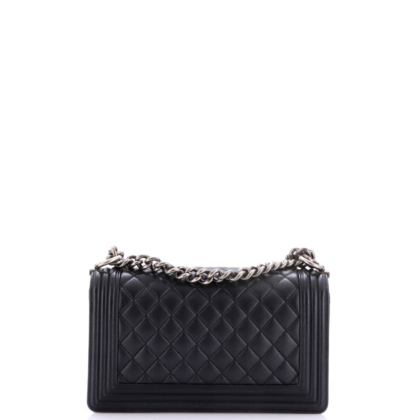 Boy Flap Bag Quilted Caviar Old Medium
