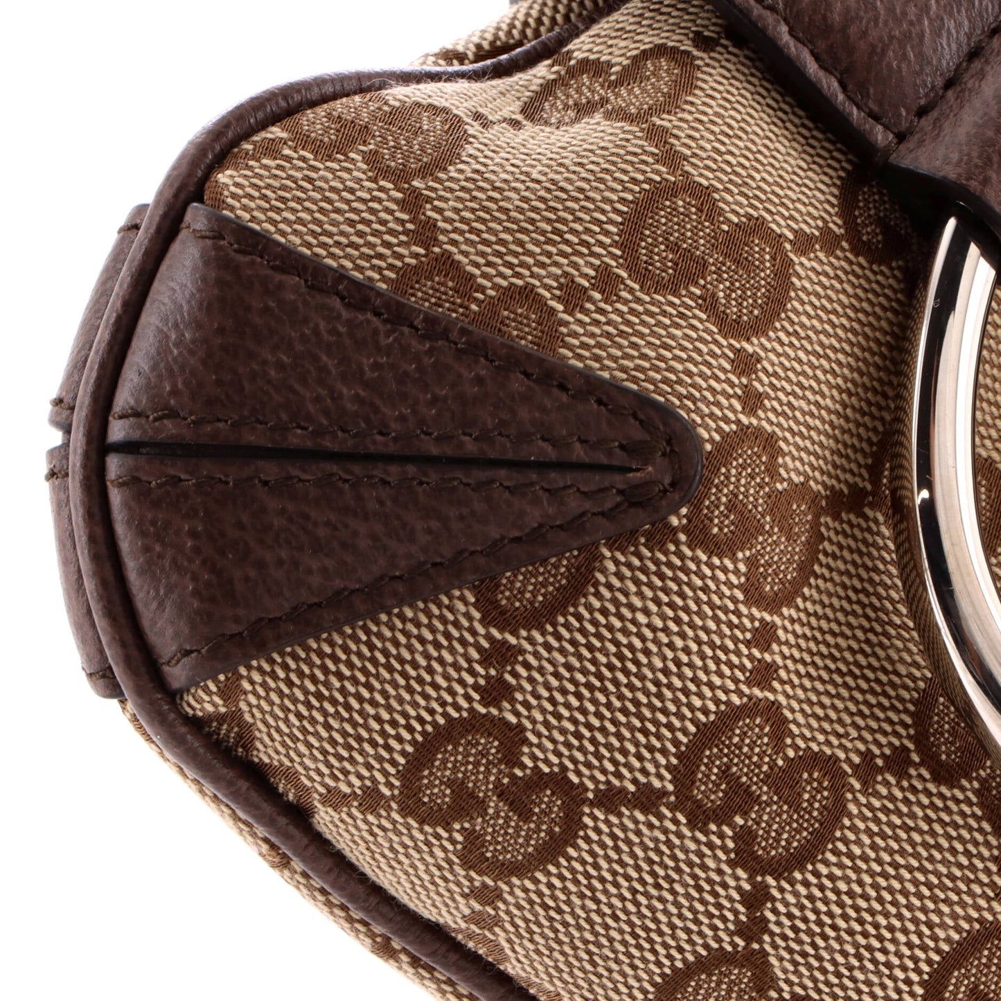 Horsebit NM Web Chain Clutch GG Canvas Medium