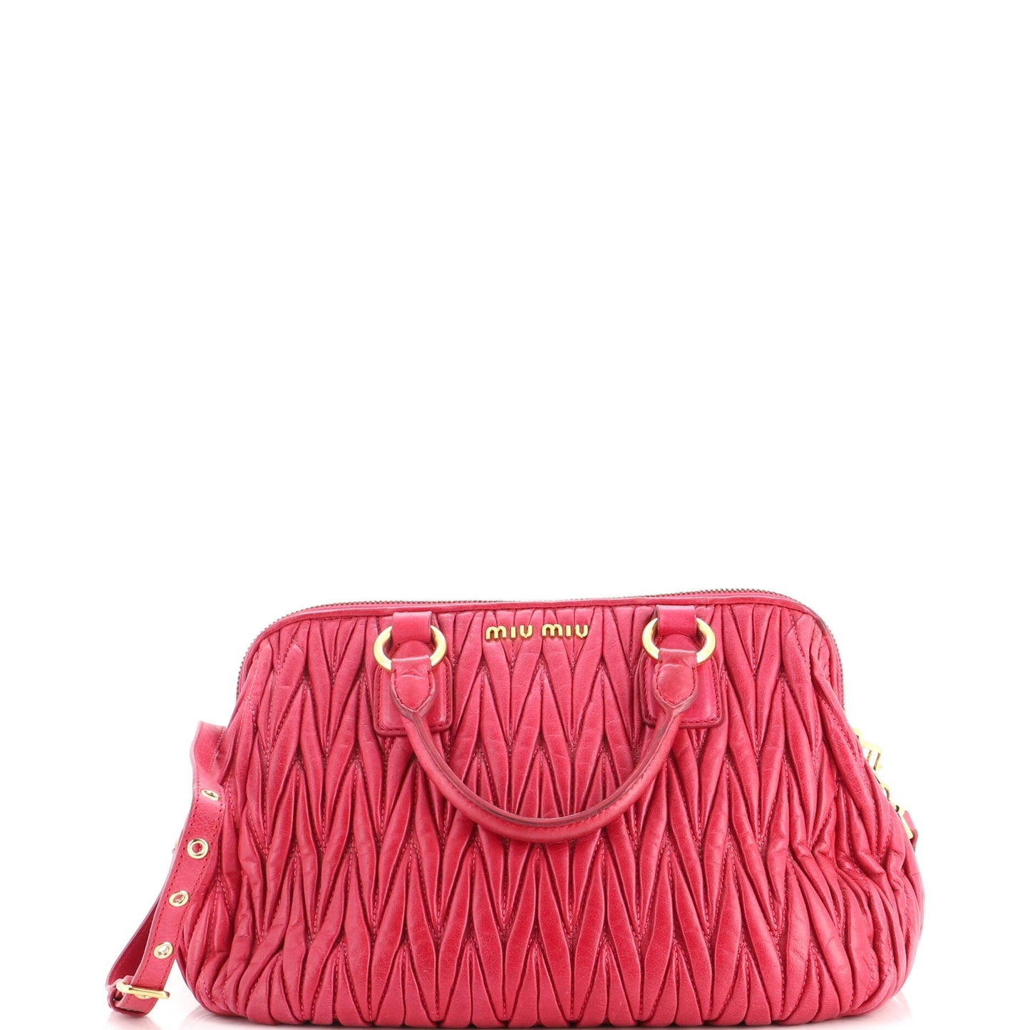 Zip Around Bauletto Bag Matelasse Leather Medium