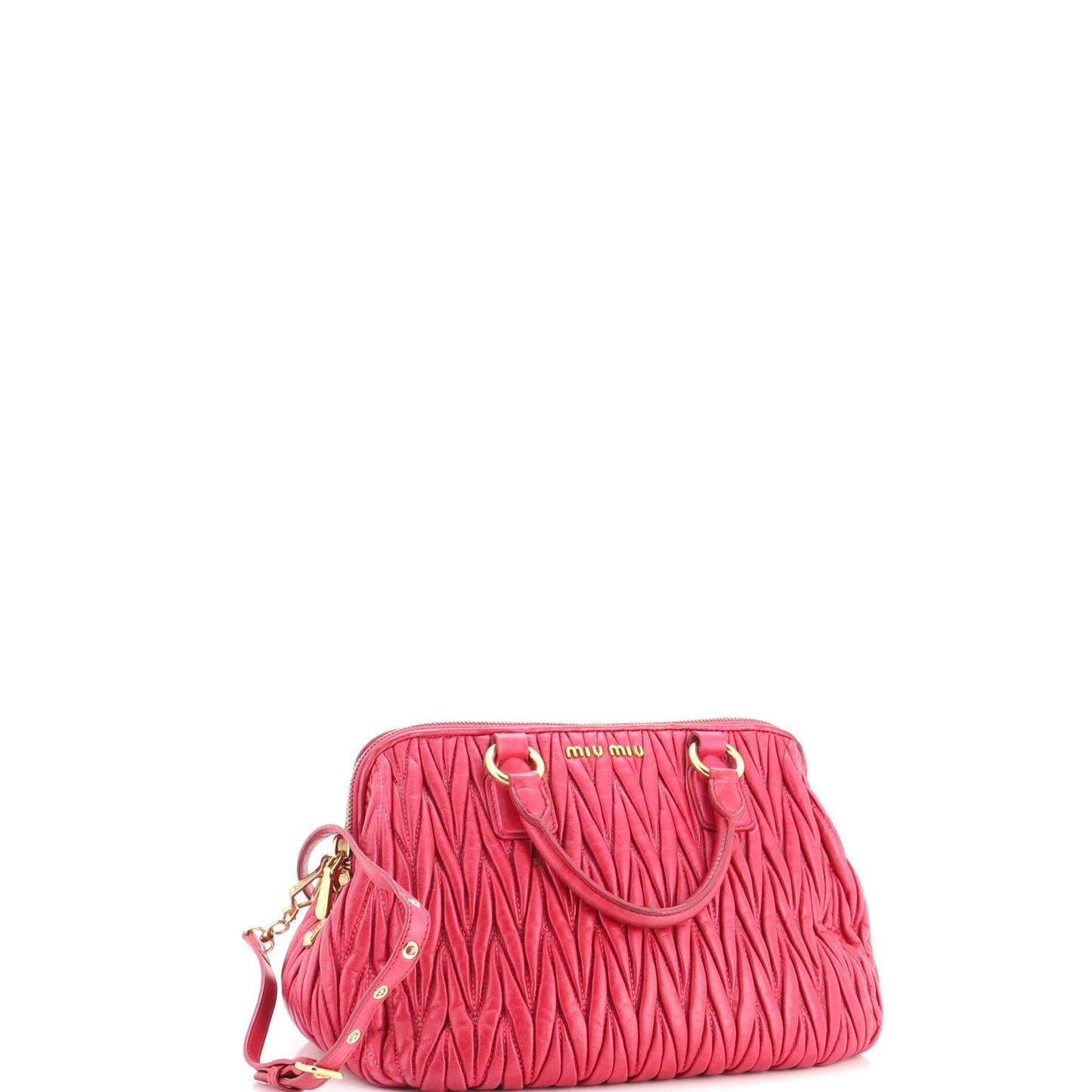 Zip Around Bauletto Bag Matelasse Leather Medium