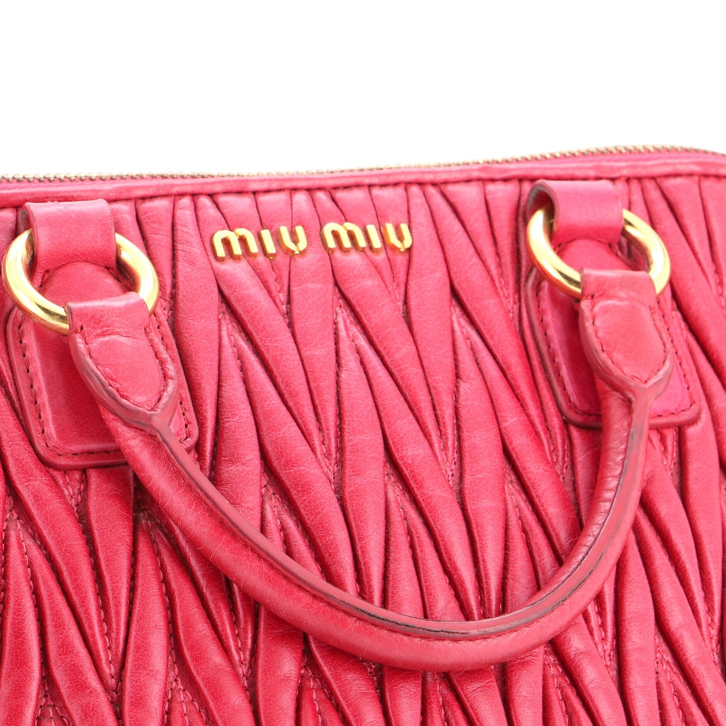 Zip Around Bauletto Bag Matelasse Leather Medium