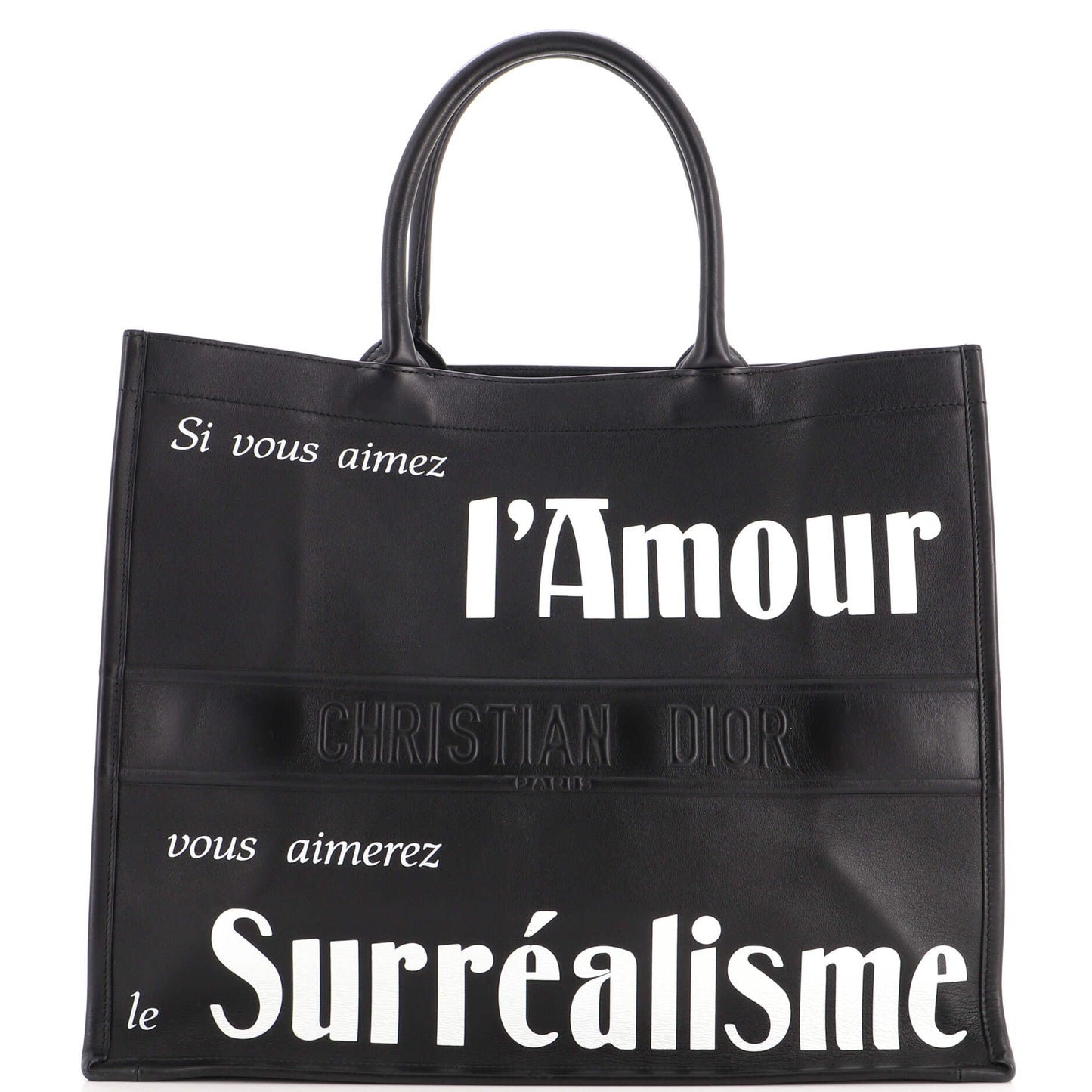Book Tote Printed Leather Large