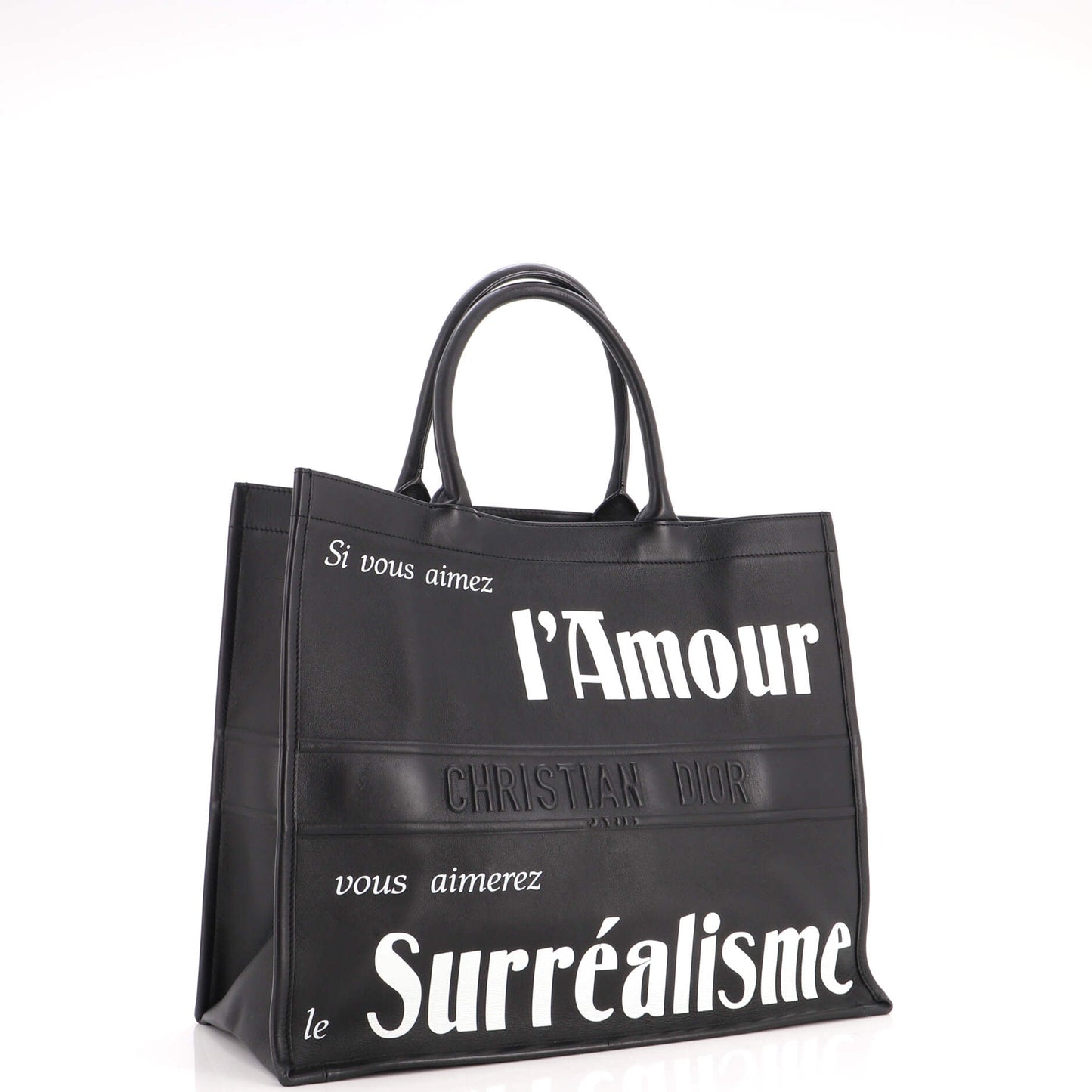 Book Tote Printed Leather Large