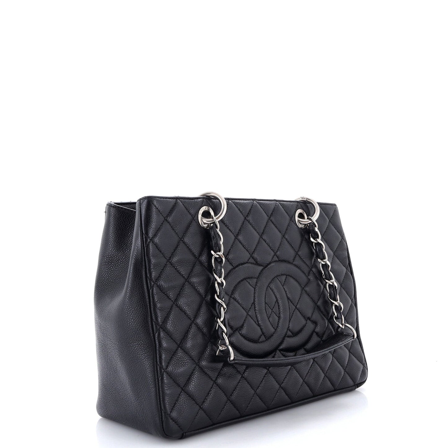 Grand Shopping Tote Quilted Caviar