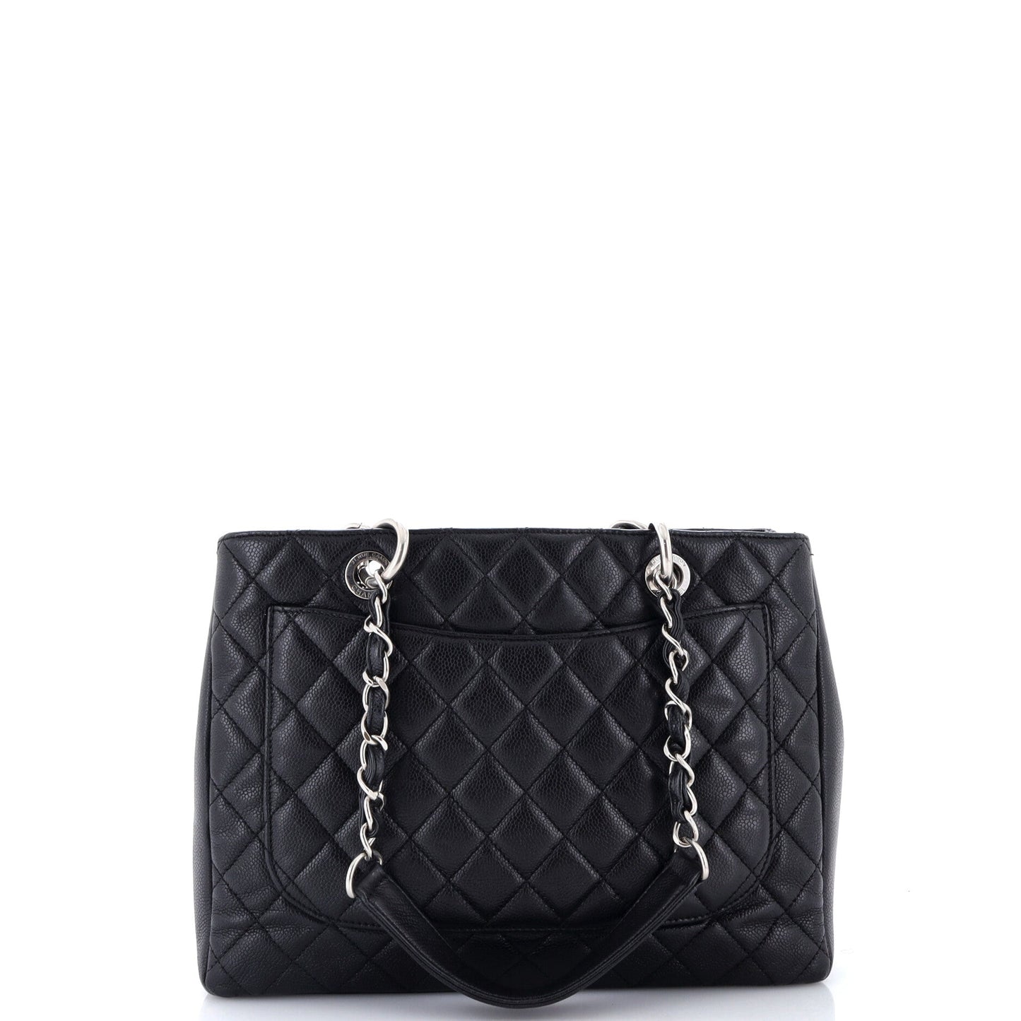 Grand Shopping Tote Quilted Caviar