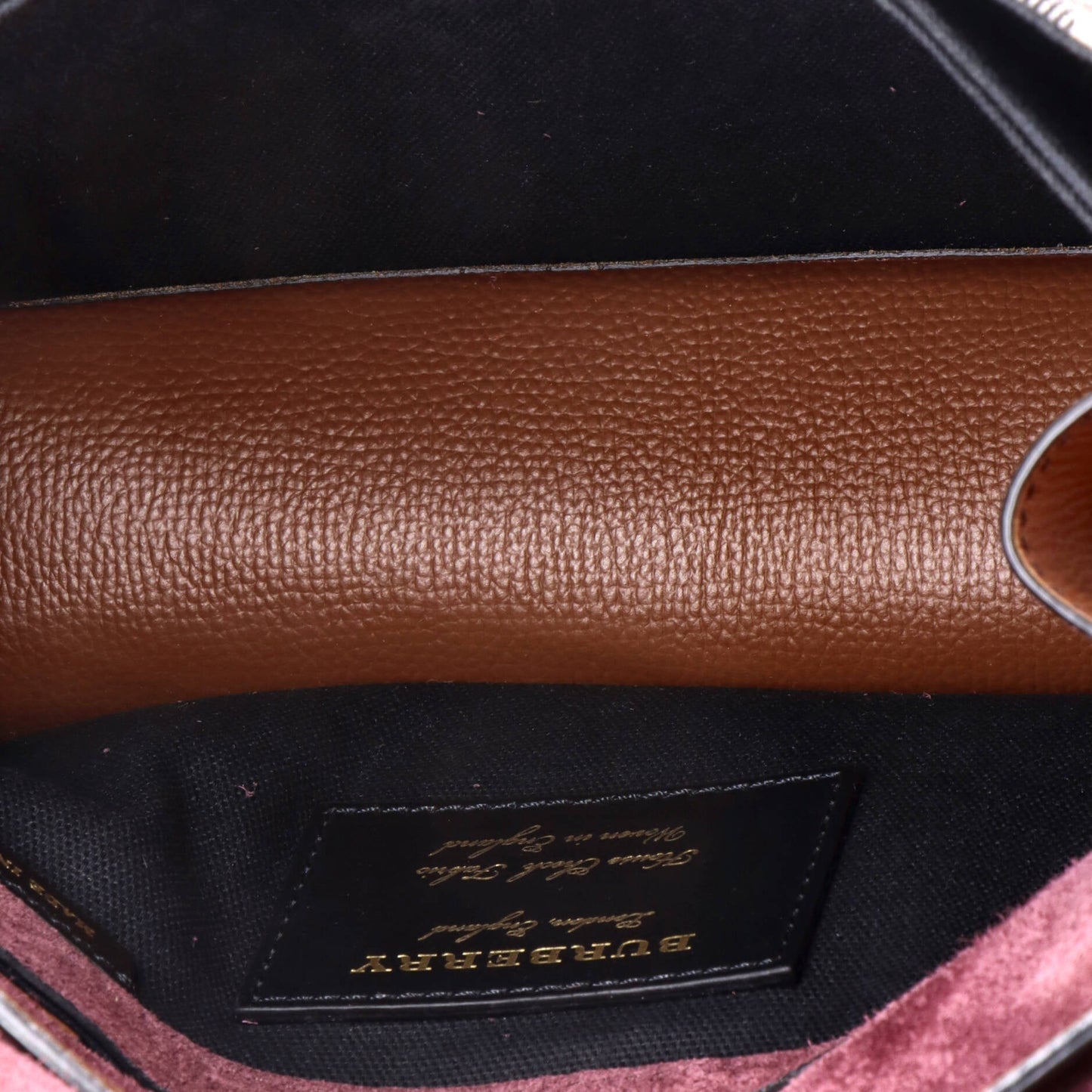 Macken Crossbody Bag Leather and House Check Canvas Small