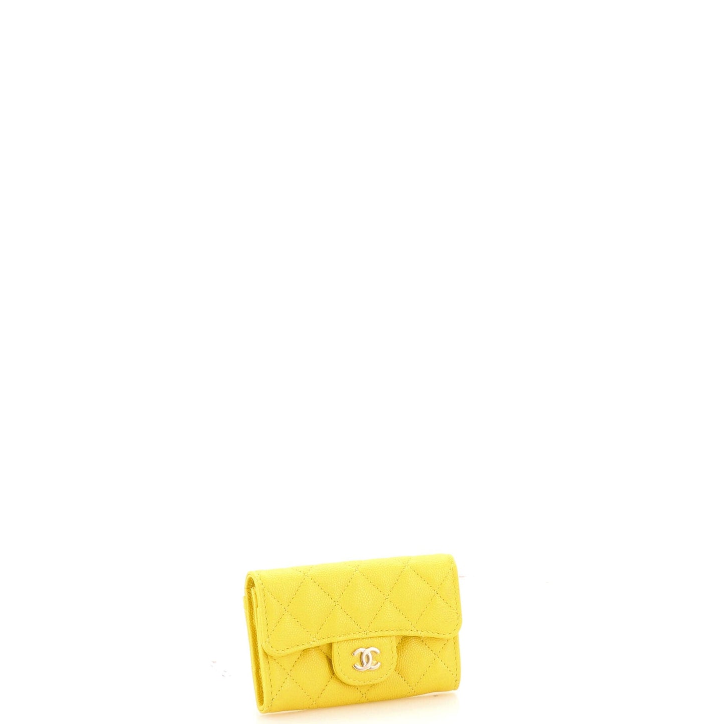 Classic Flap Card Case Quilted Caviar