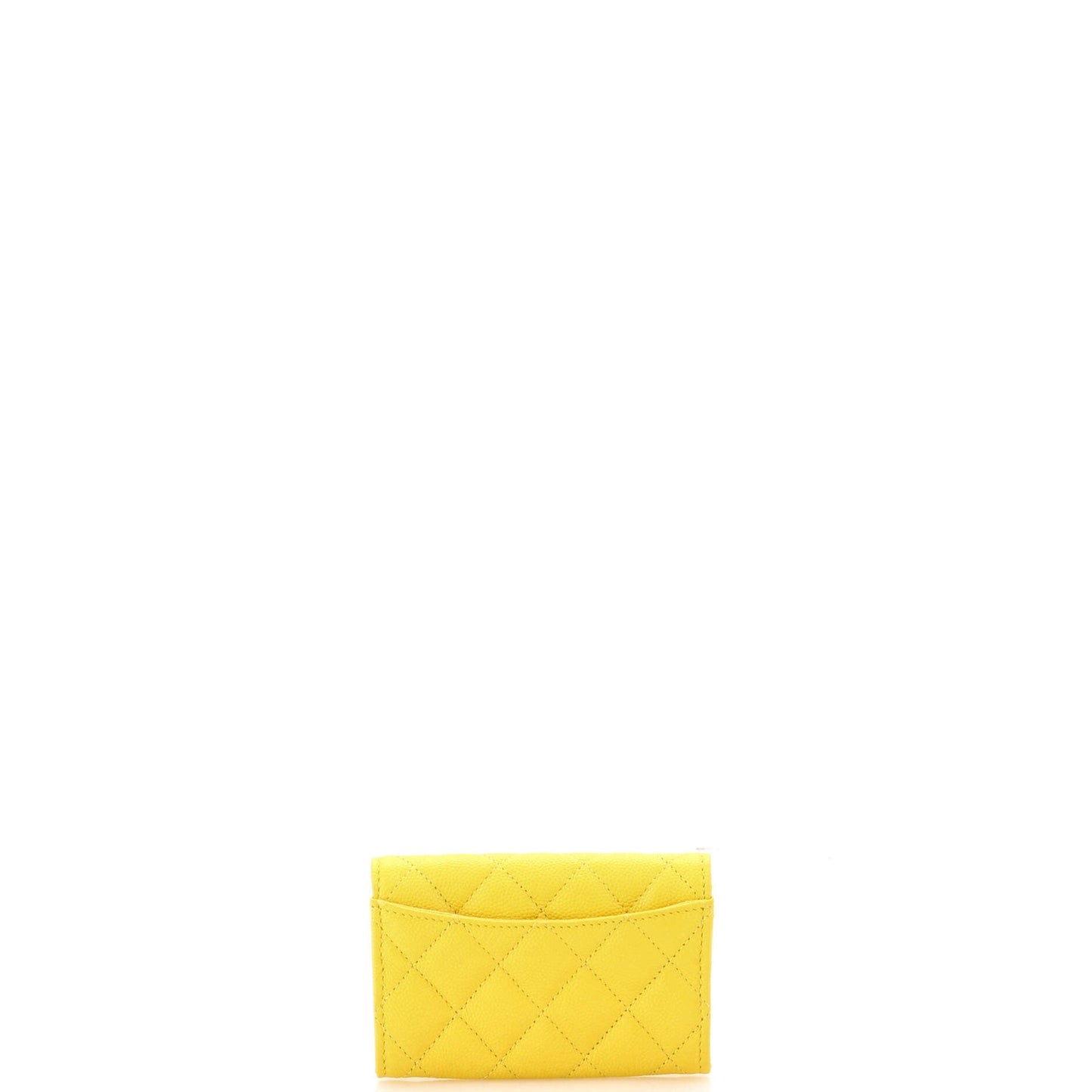 Classic Flap Card Case Quilted Caviar