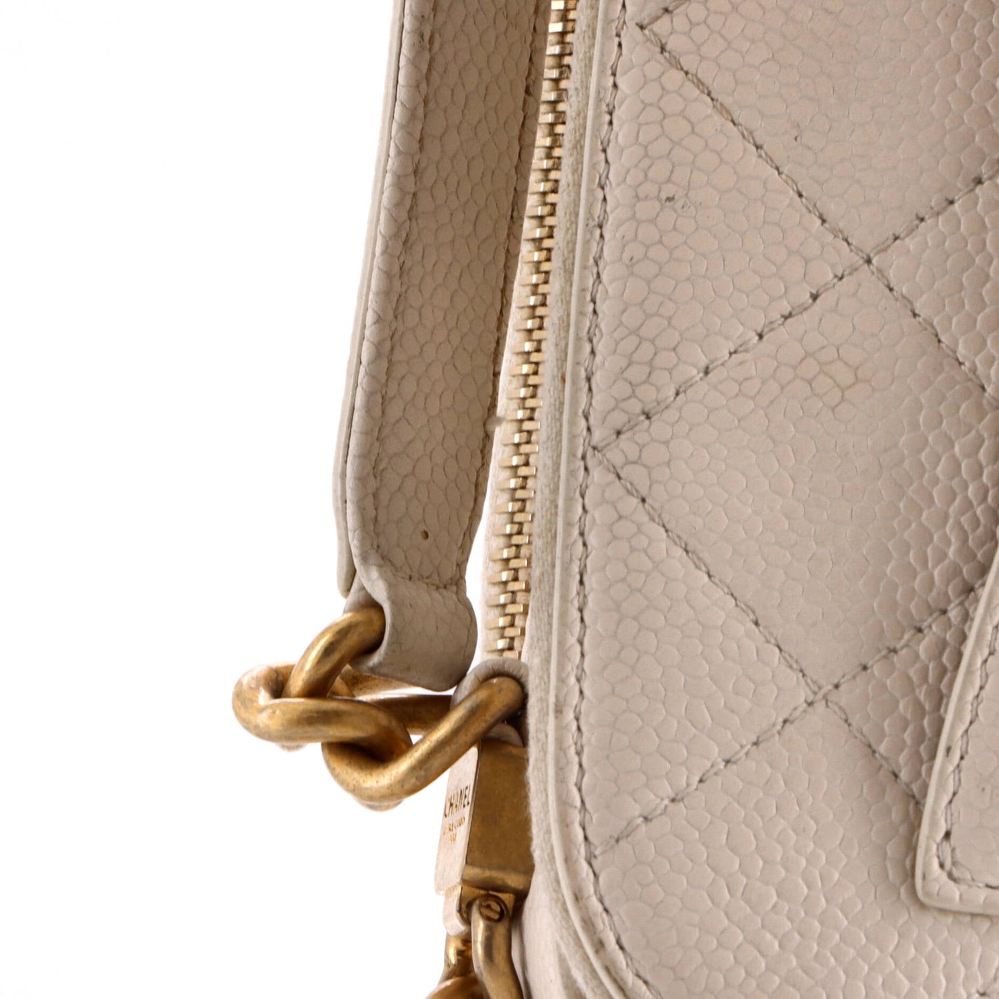 CC Top Handle Camera Bag Quilted Caviar Medium