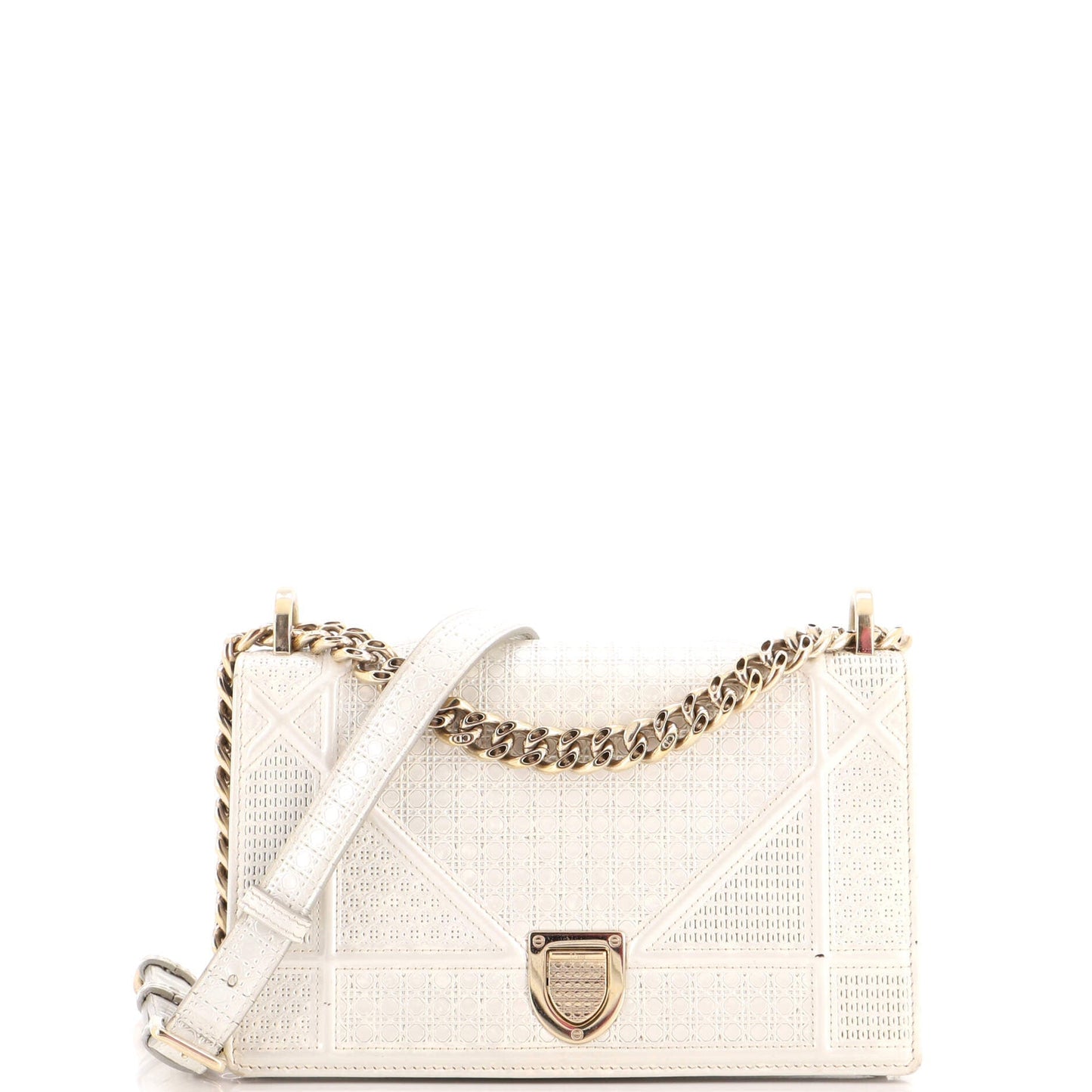 Diorama Flap Bag Cannage Embossed Calfskin Small