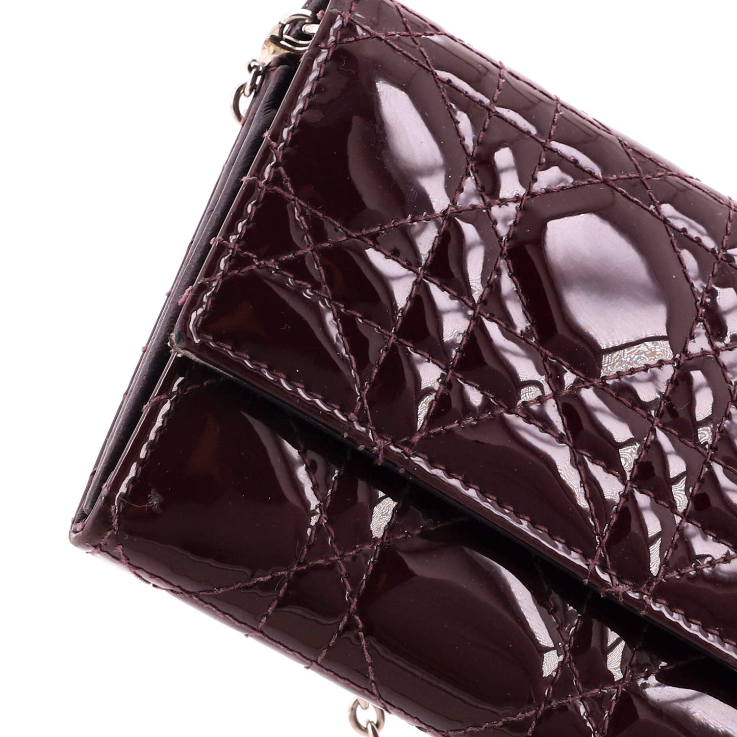 Lady Dior Rendez Vous Short Chain Wallet Cannage Quilt Patent