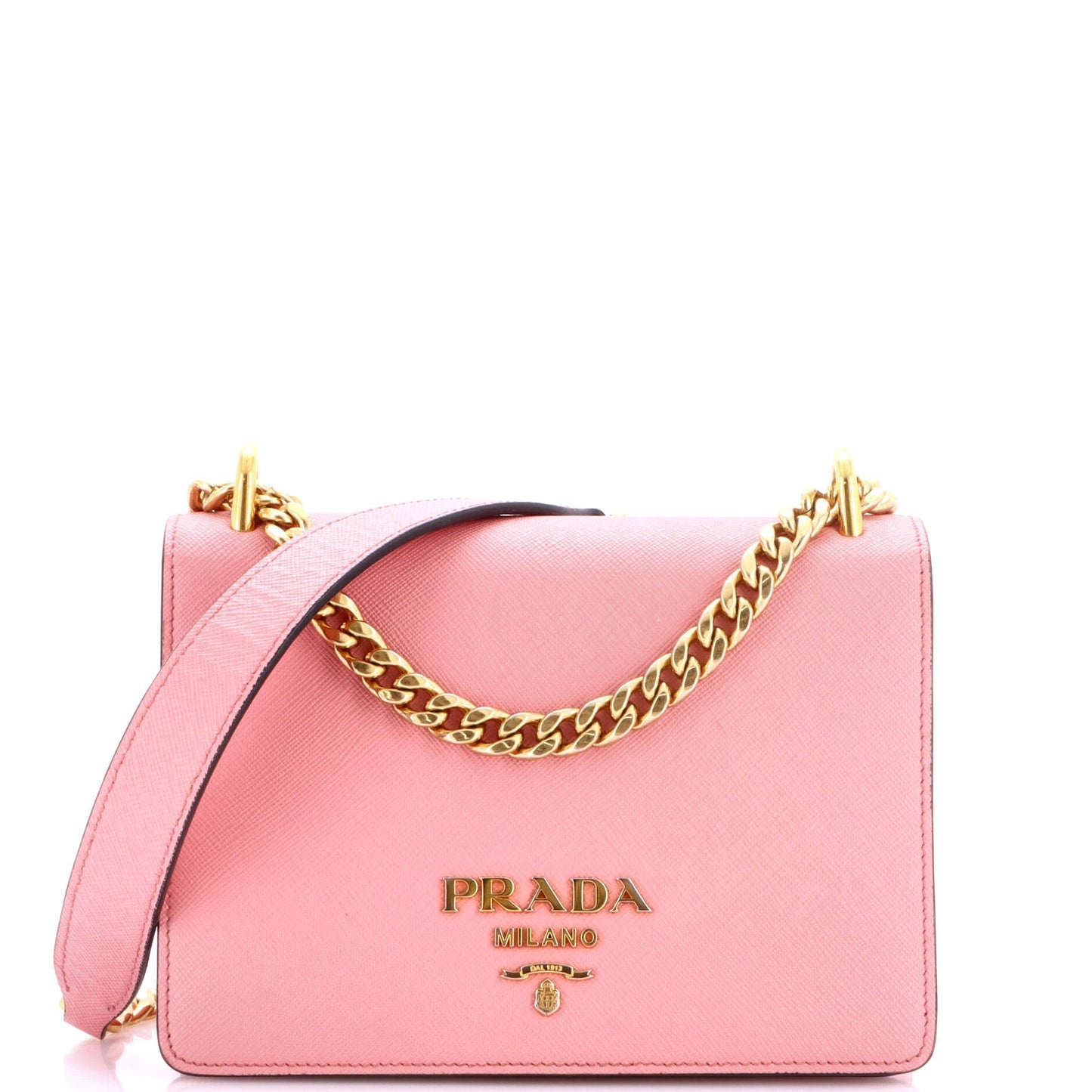 Chain Flap Bag Saffiano Leather Small