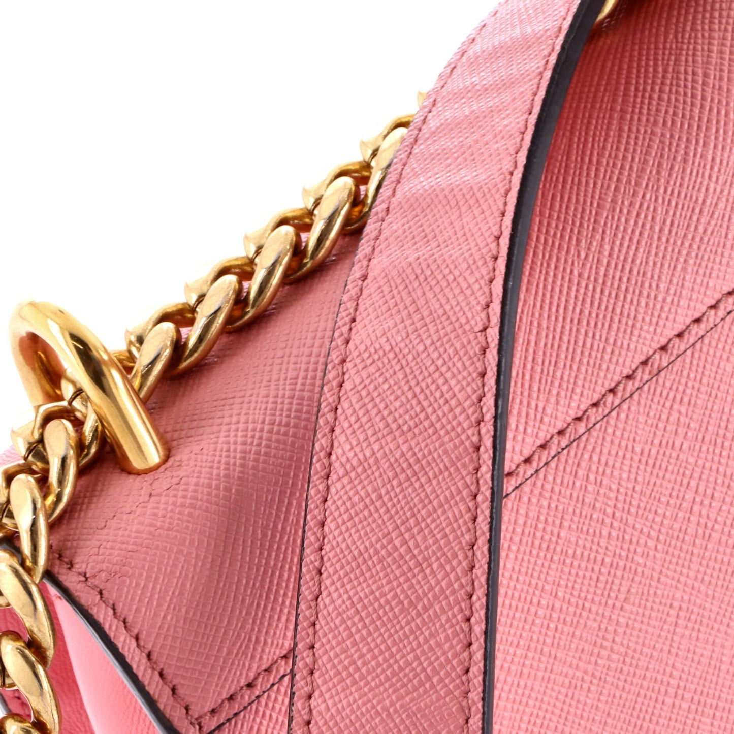 Chain Flap Bag Saffiano Leather Small