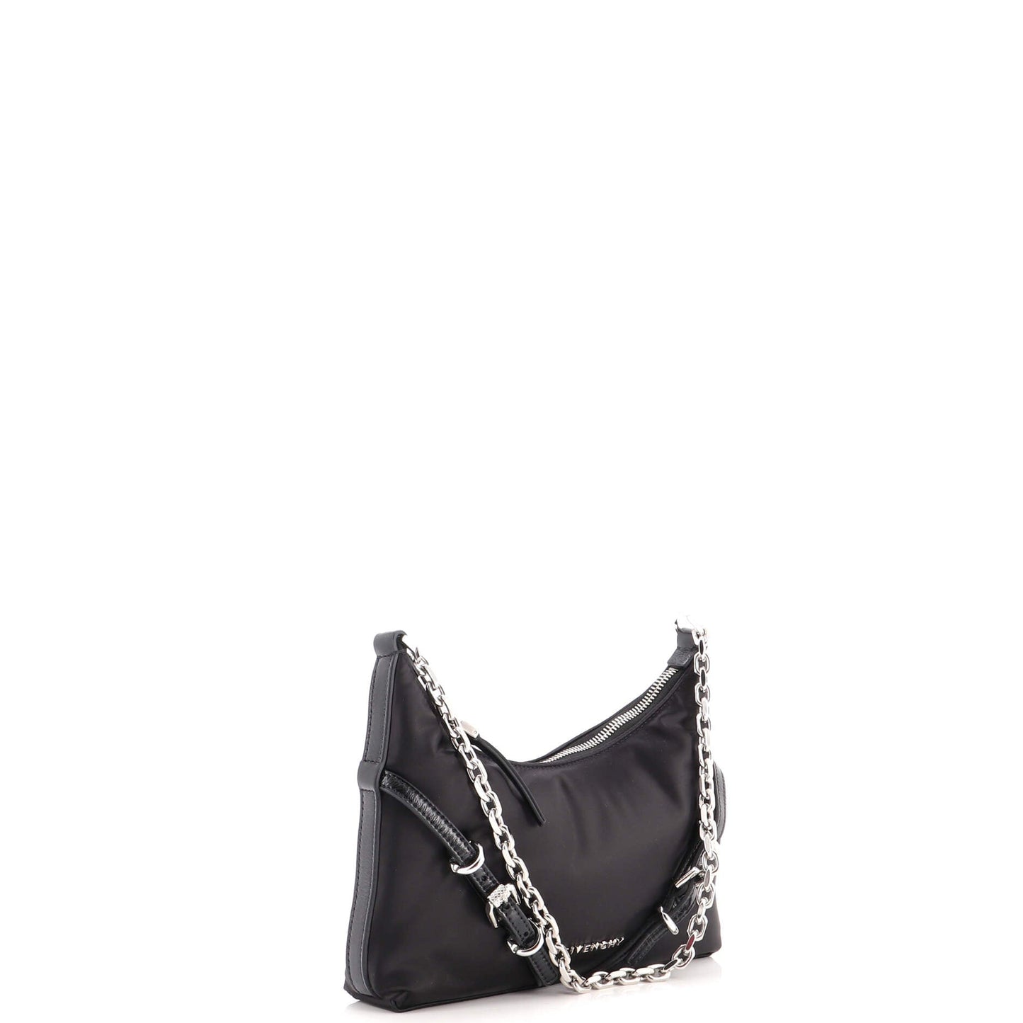Voyou Party Shoulder Bag Satin with Leather Mini