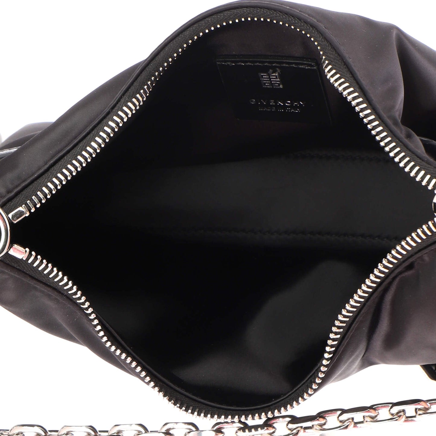 Voyou Party Shoulder Bag Satin with Leather Mini