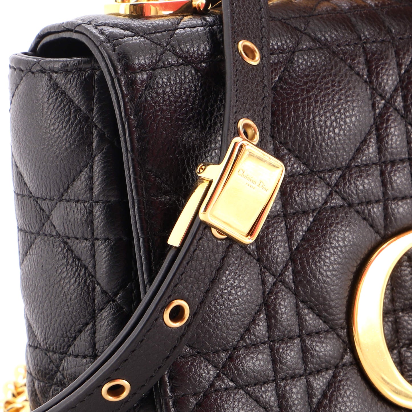 Caro Bag Cannage Quilt Calfskin Small