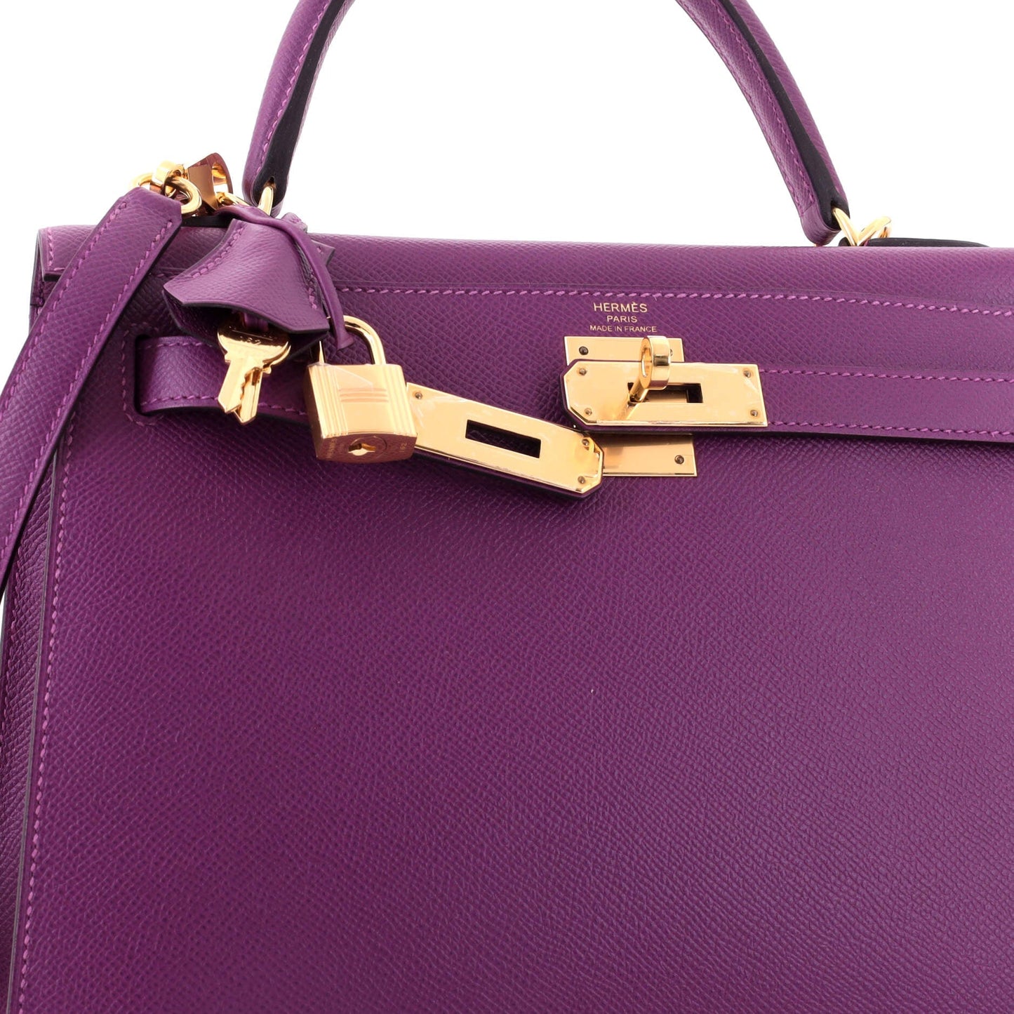 Kelly Handbag Anemone Epsom with Gold Hardware 28