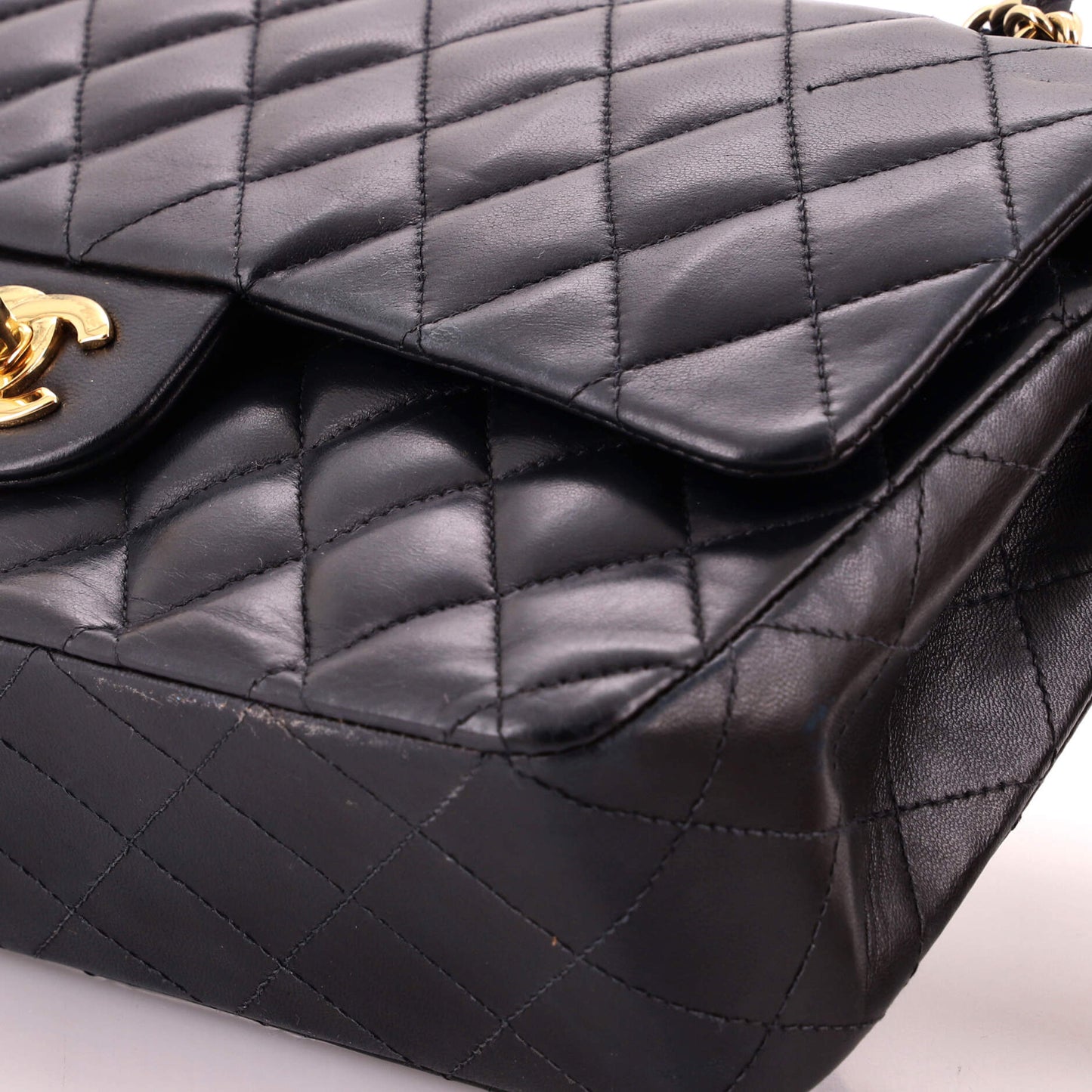 Vintage Classic Double Flap Bag Quilted Lambskin Medium