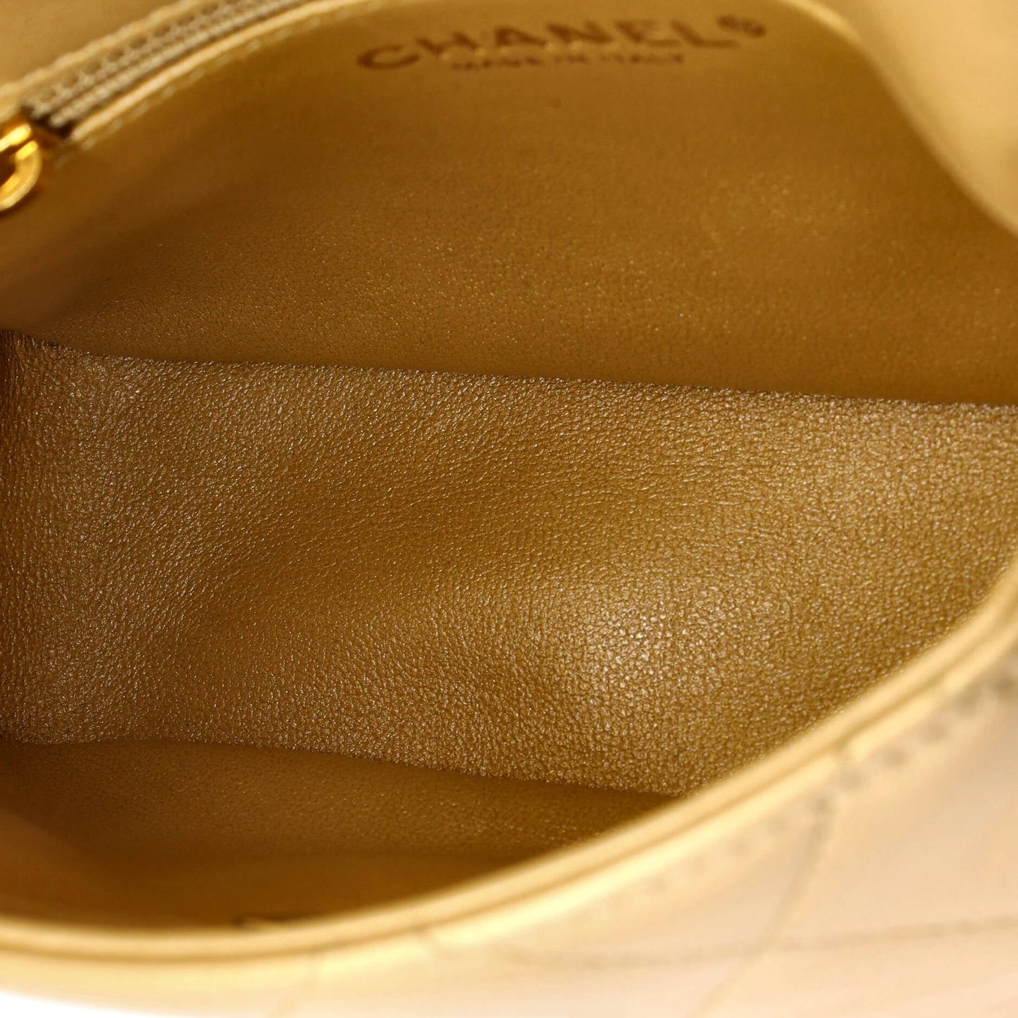 Resin Chain Top Handle Flap Bag Quilted Lambskin Mini
