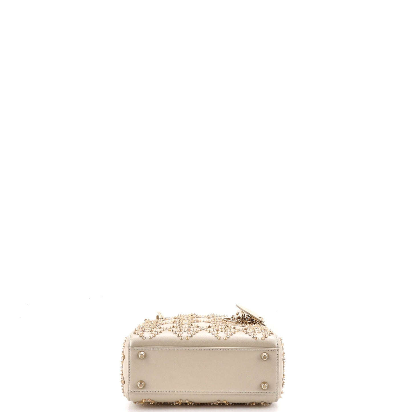Lady Dior Chain Bag Crystal Embellished Cannage Quilt Leather Mini