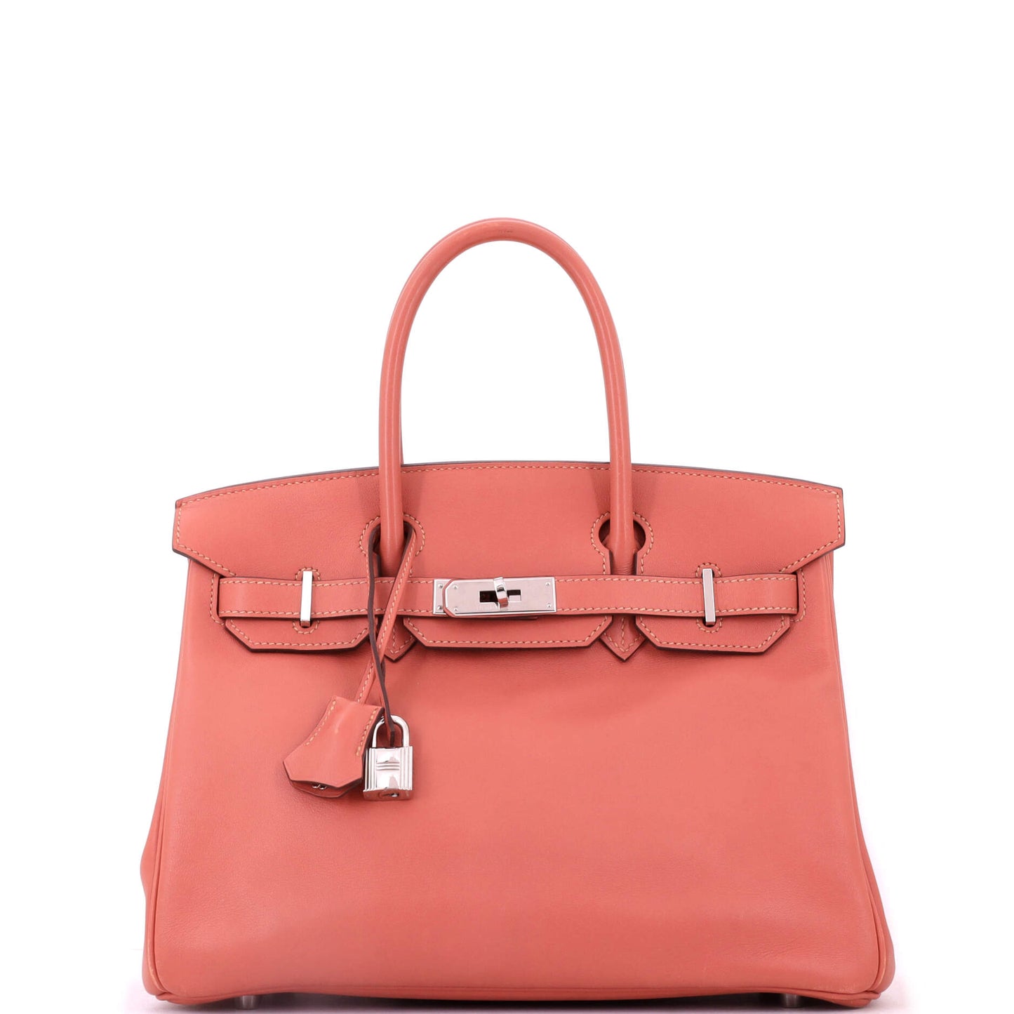 Birkin Handbag Blush Swift with Palladium Hardware 30