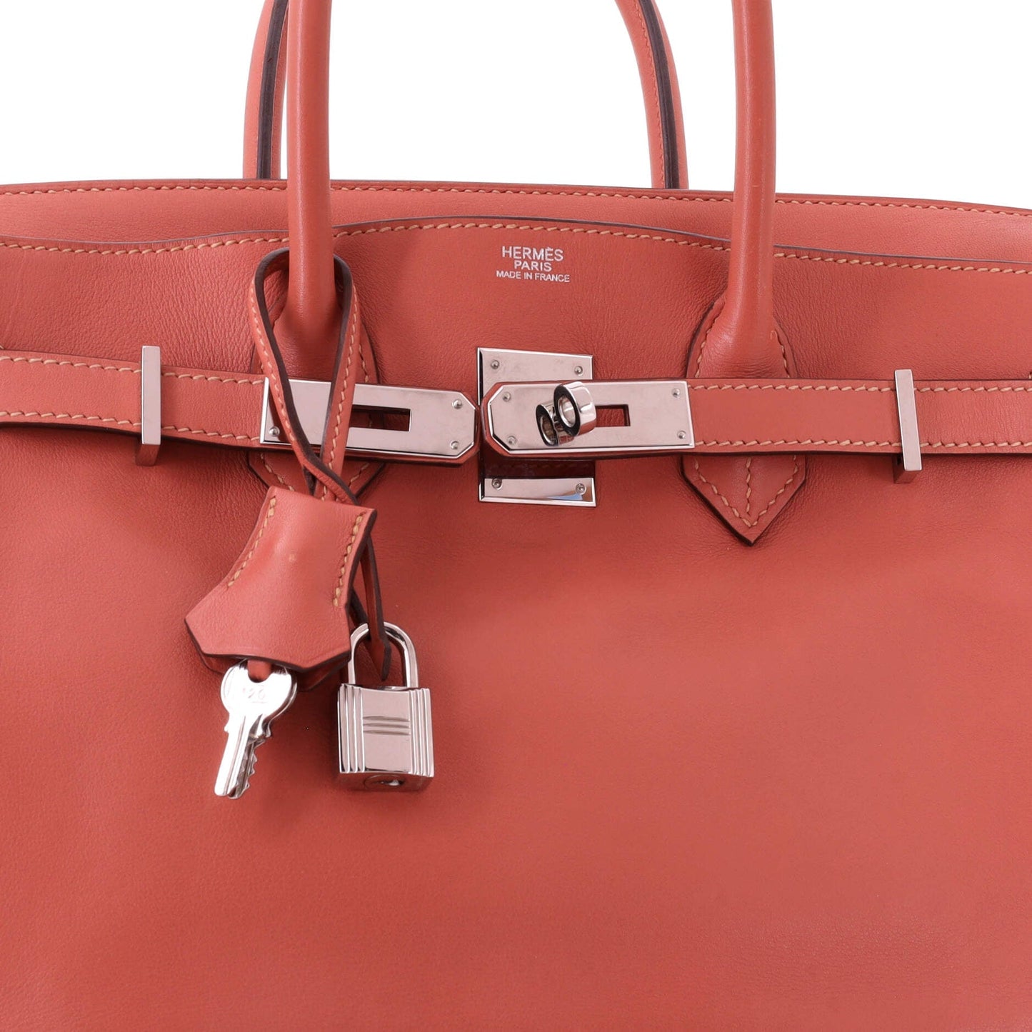 Birkin Handbag Blush Swift with Palladium Hardware 30