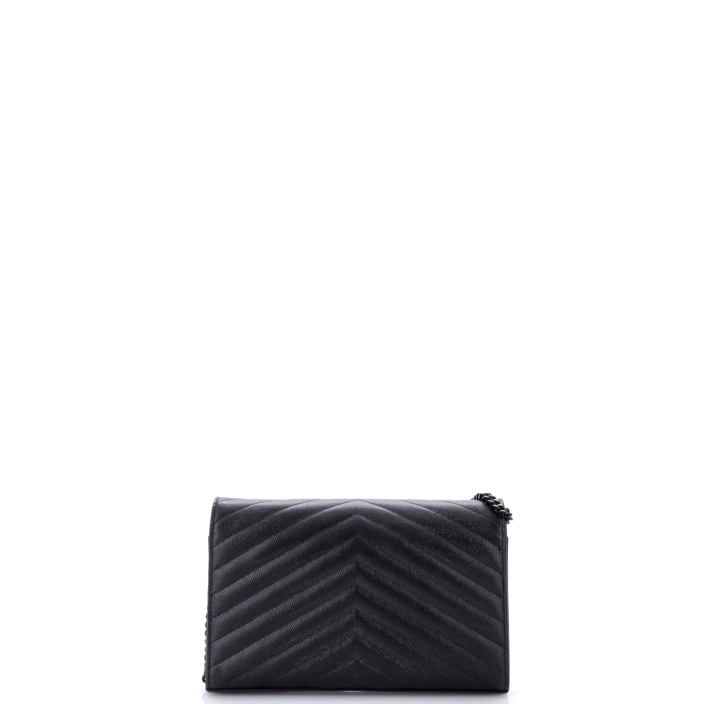 Classic Monogram Wallet on Chain Matelasse Chevron Leather Medium