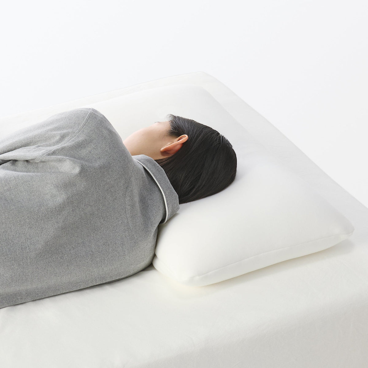 Washable Cover Plump Low Pillow (W16.5 x L26.4")