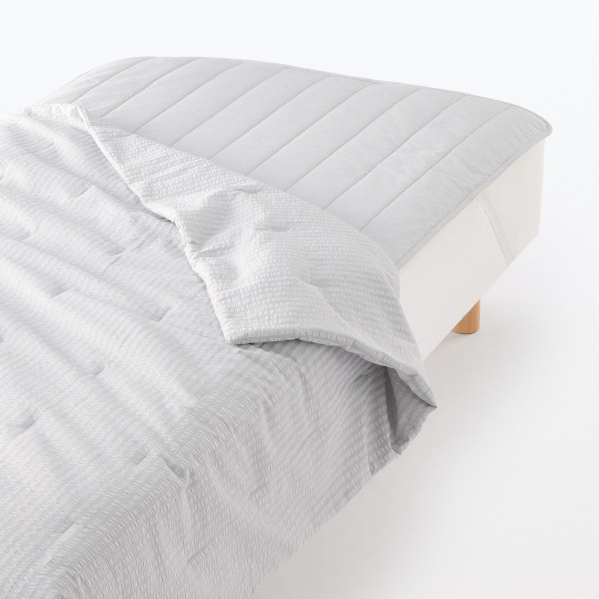 Cotton Seersucker Quilted Pad - Double