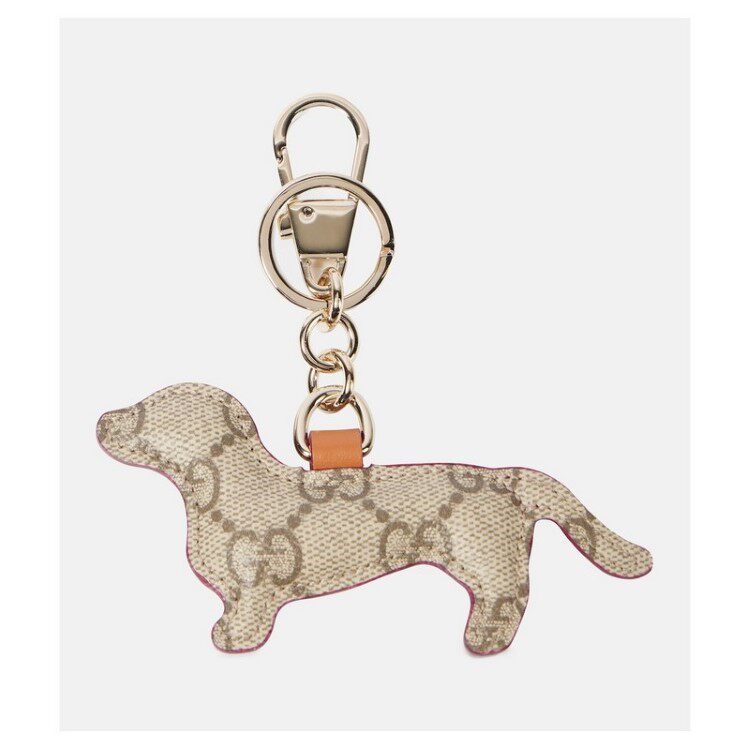 Monogram Cat & Dog Keychain Berlock