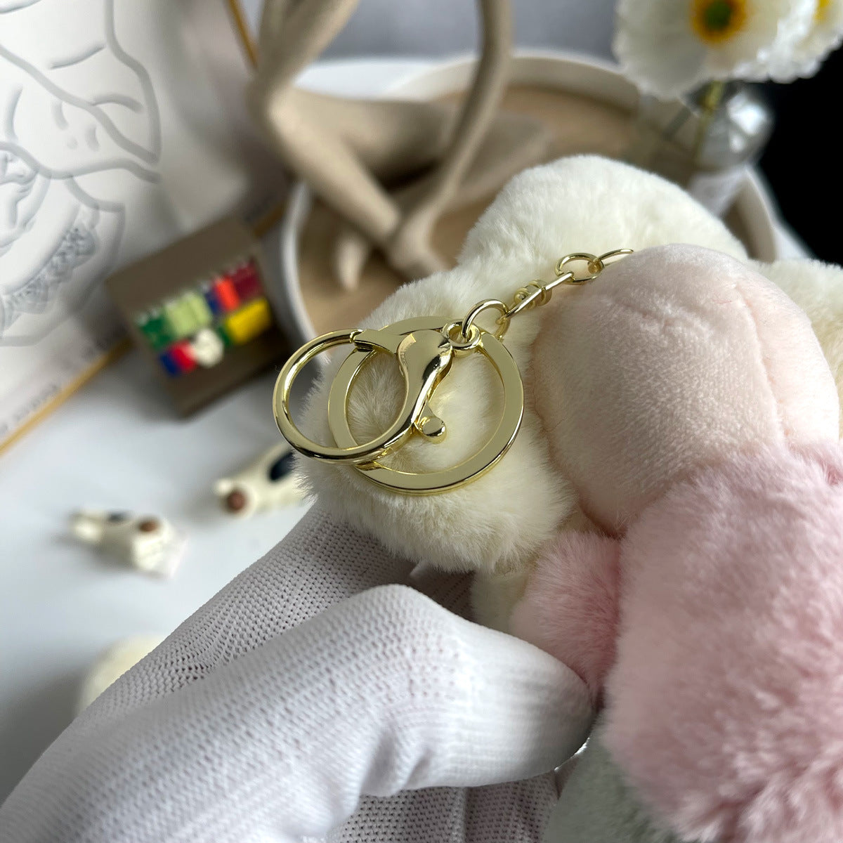 Söt solros plysch nyckelring – Vivian Doll Bag Charm för kvinnor, bil & ryggsäck dekoration