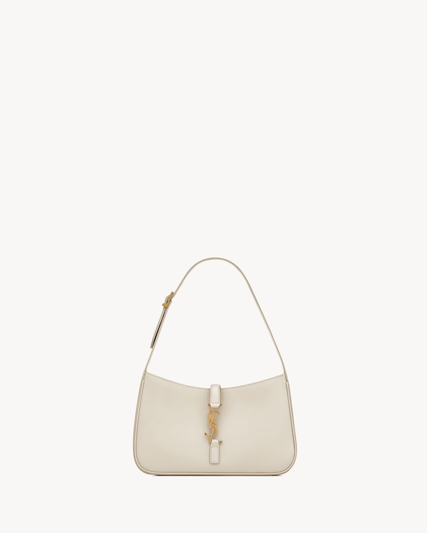 Saint Laurent Le 5 à 7 Patent Leather Hobo – Burgundy Elegance