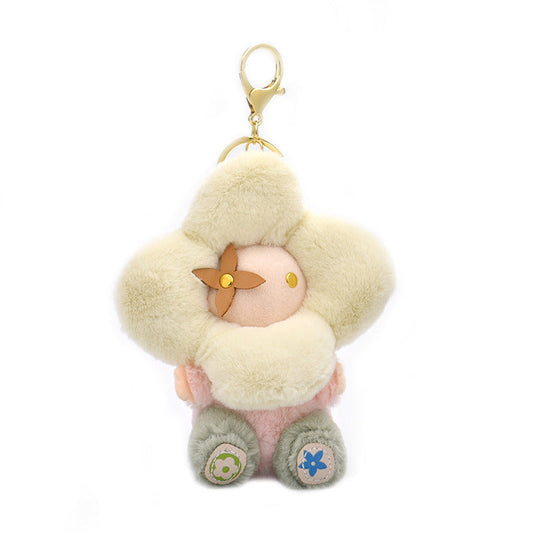 Lindo llavero de felpa de girasol – Colgante para bolso de muñeca Vivian para mujer, decoración de coche y mochila