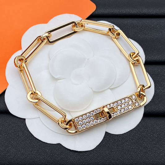 H Sparkling Link Bracelet