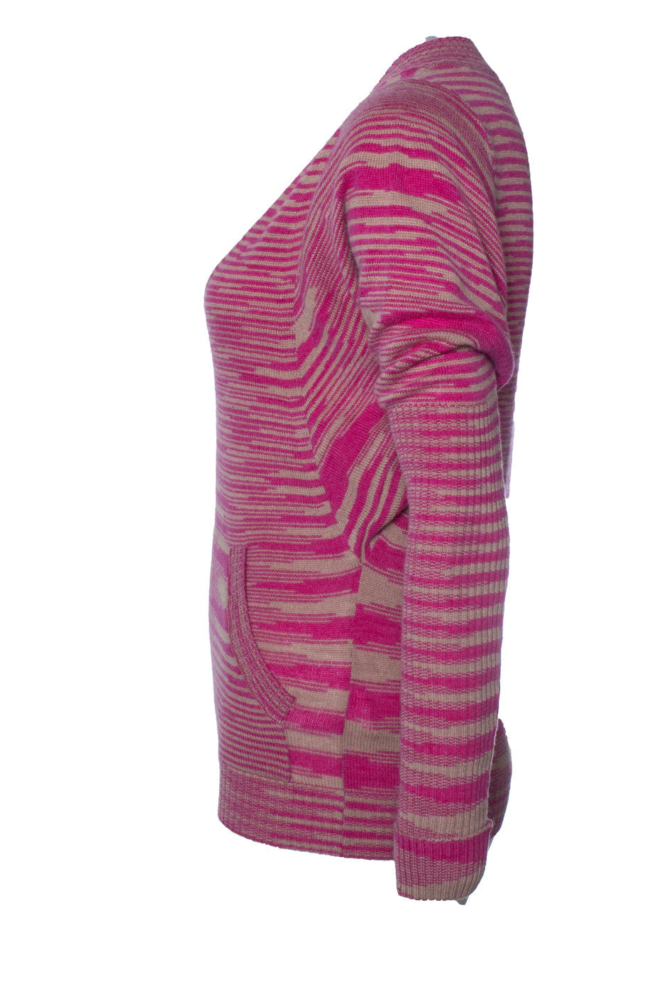 Women's Missoni, striped sweater in pink and beige