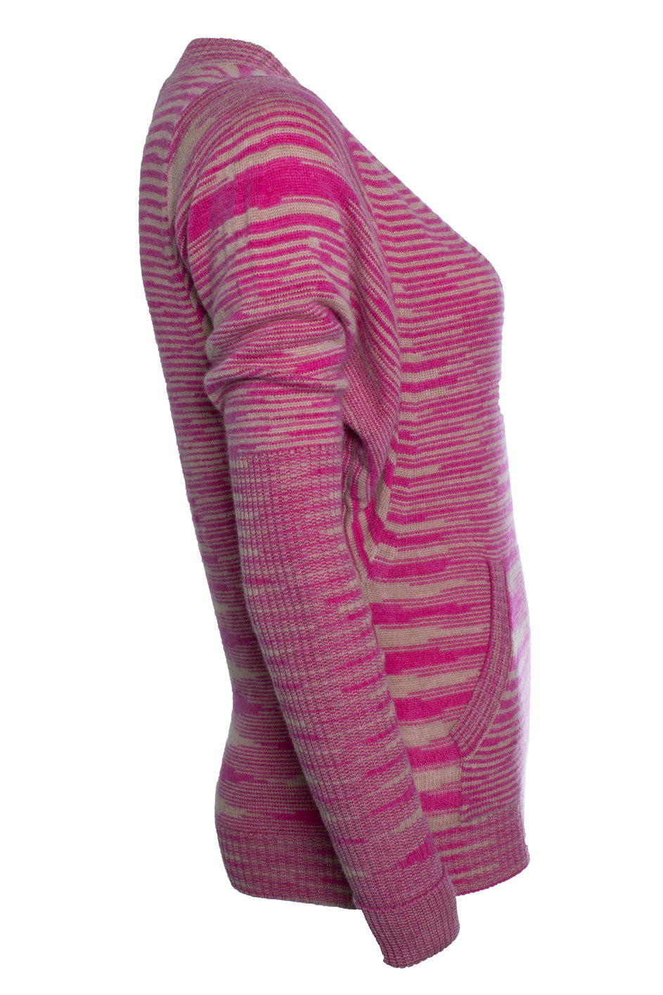 Women's Missoni, striped sweater in pink and beige