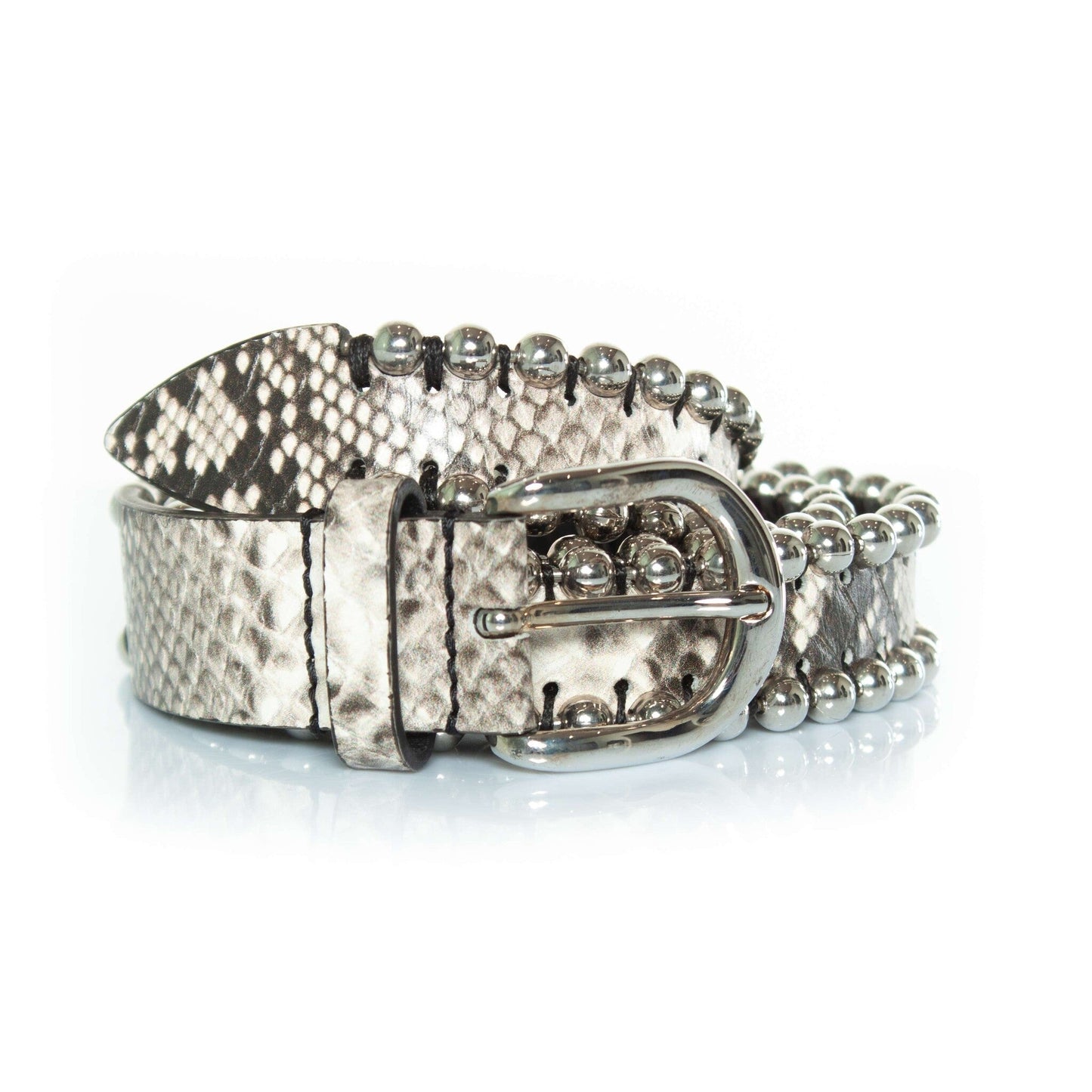 Isabel Marant, Zap belt with studs and snake print