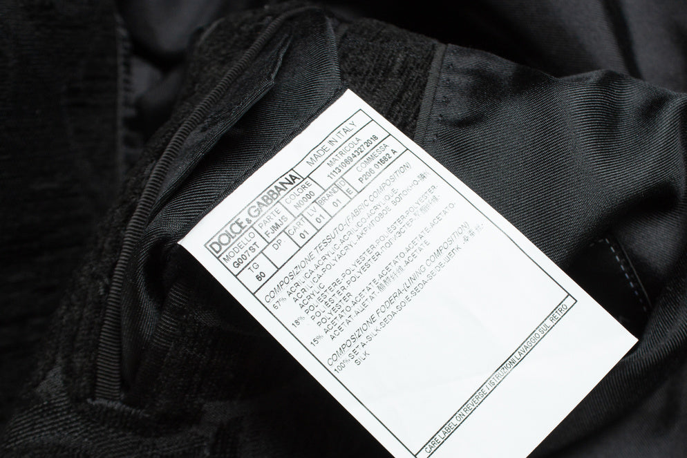 Men's Dolce & Gabbana, Black jacquard woven coat