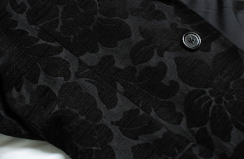 Men's Dolce & Gabbana, Black jacquard woven coat