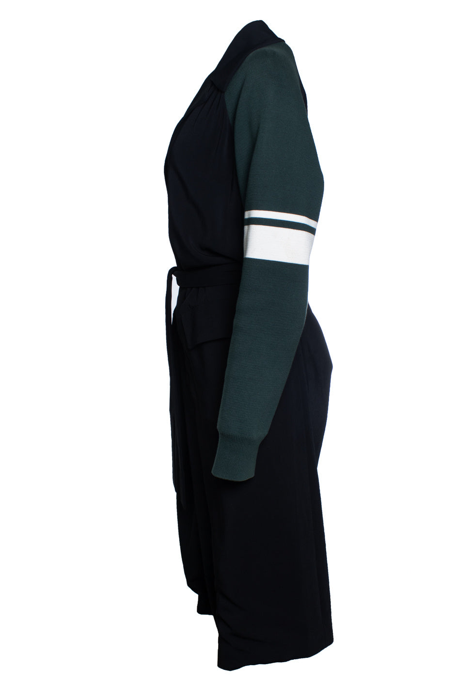 Women's Marni, Black coat with green sleeves
