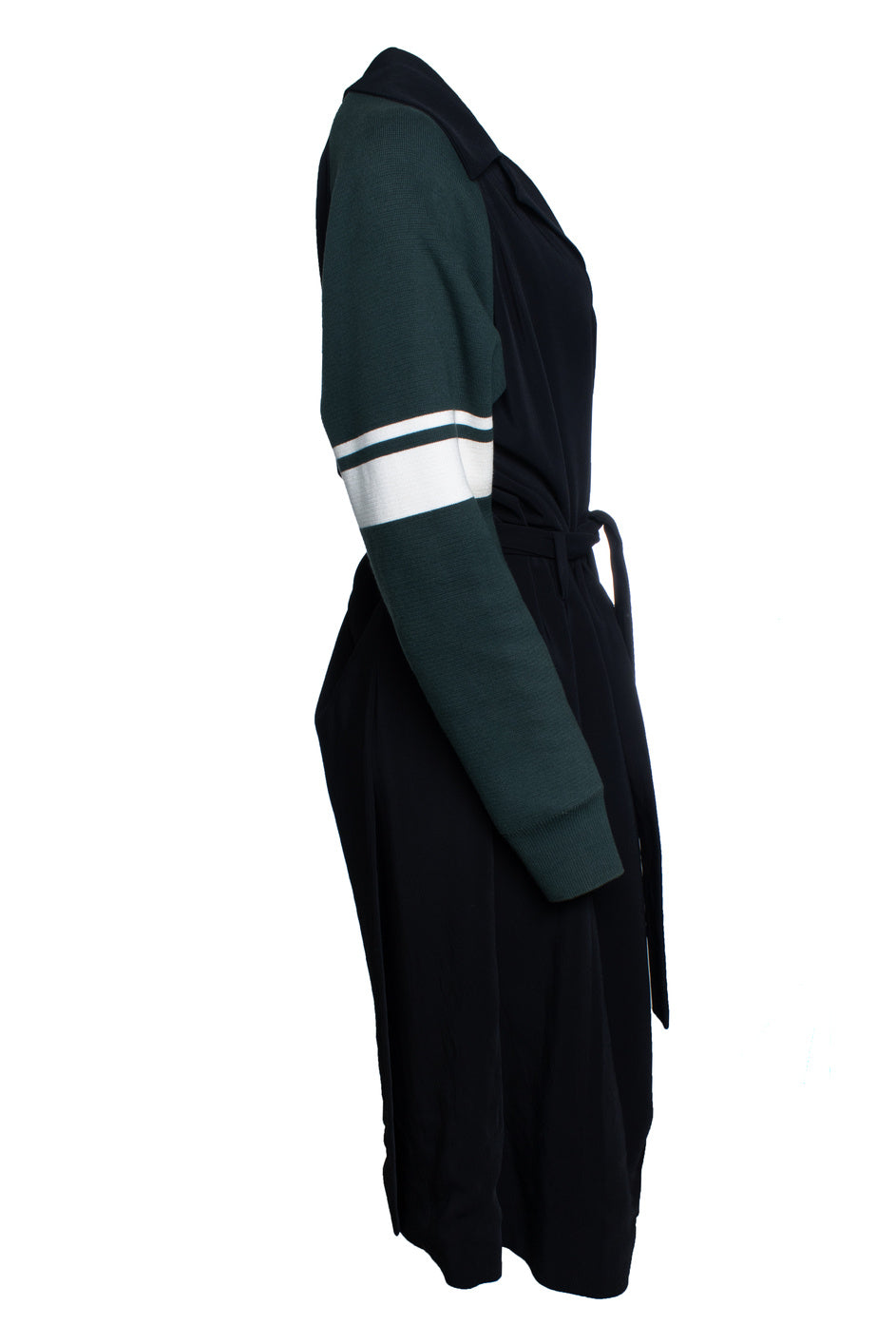 Women's Marni, Black coat with green sleeves