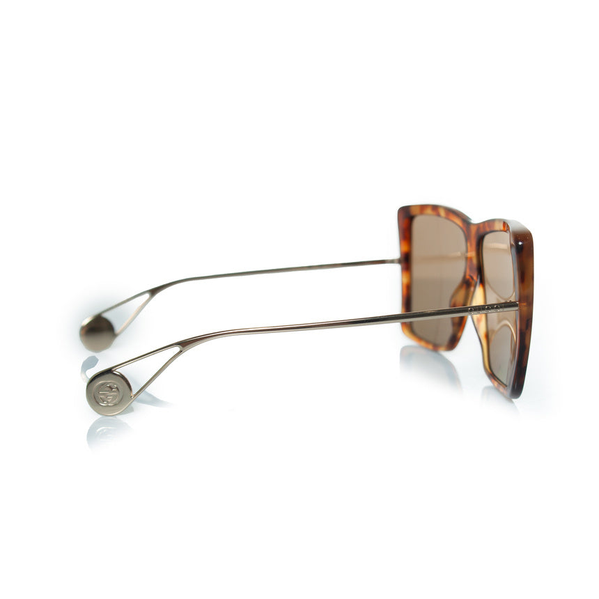 Gucci, Havana brown oversized sunglasses