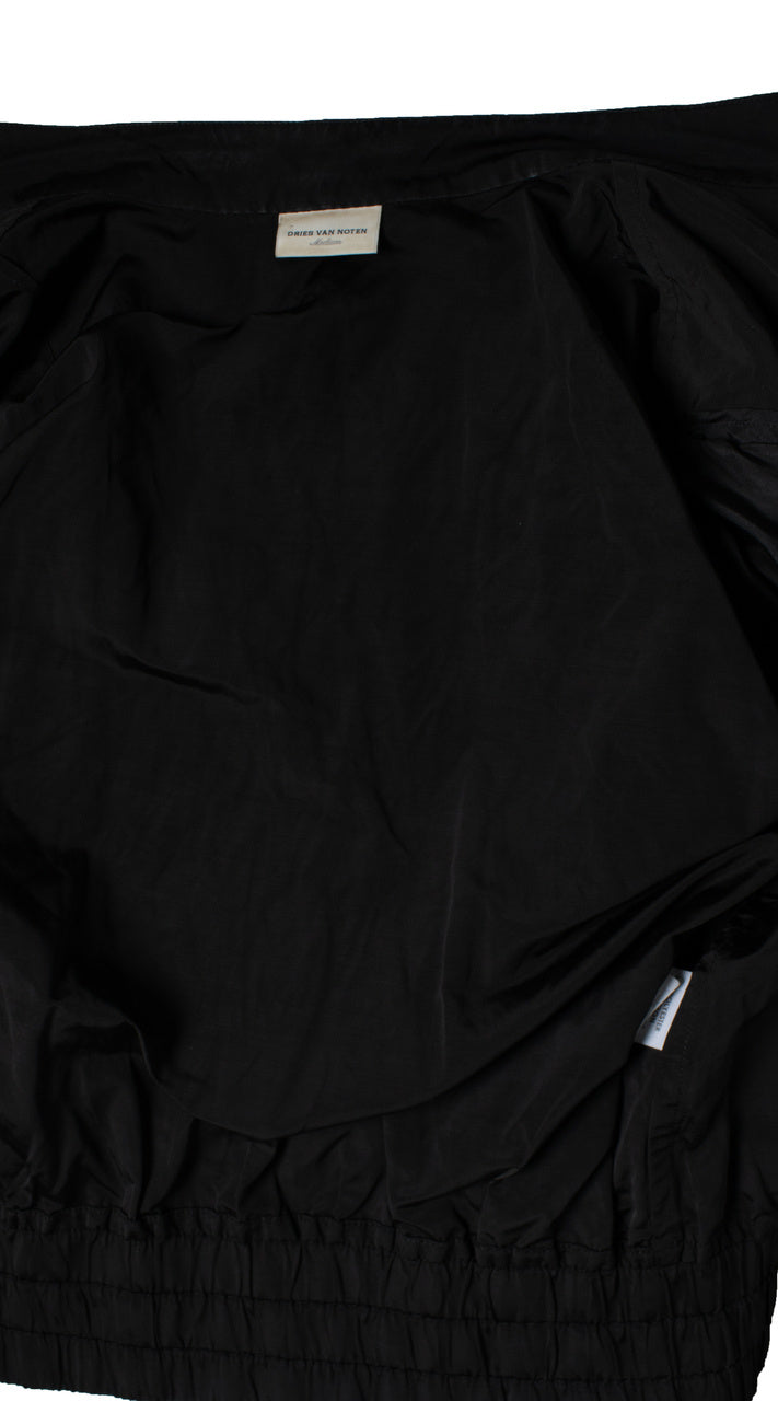 Women's Dries van Noten, black embellished bomber jacket