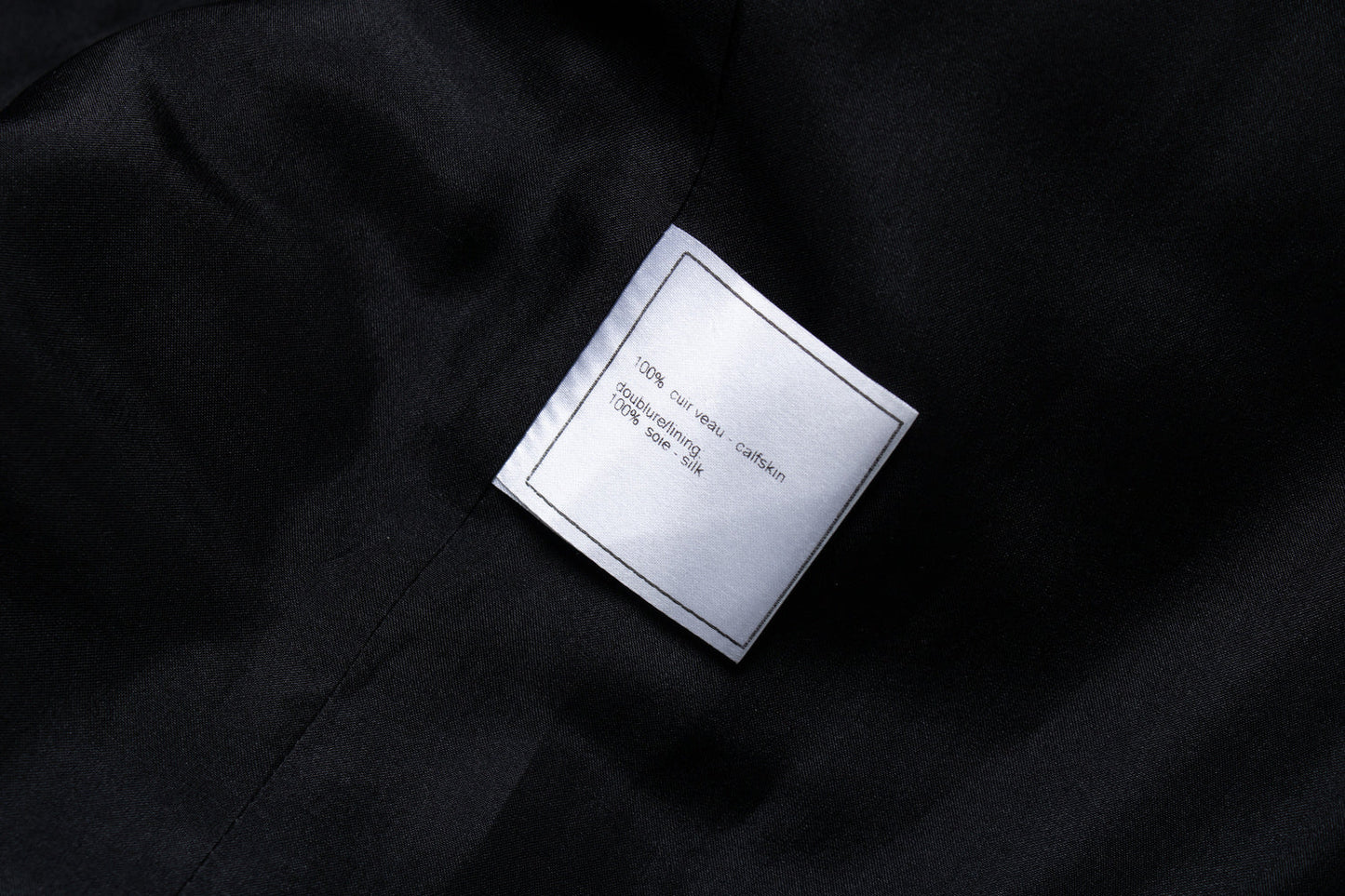 Women's Chanel, black quilted leather jacket 2006