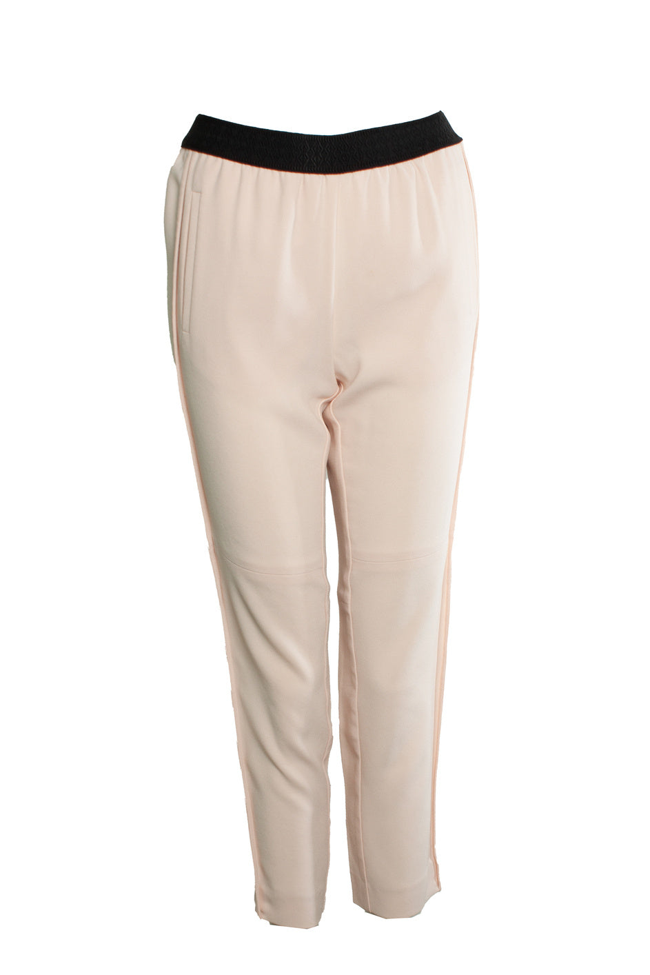 Women's Maje, Pink praline pantalon with black waist belt