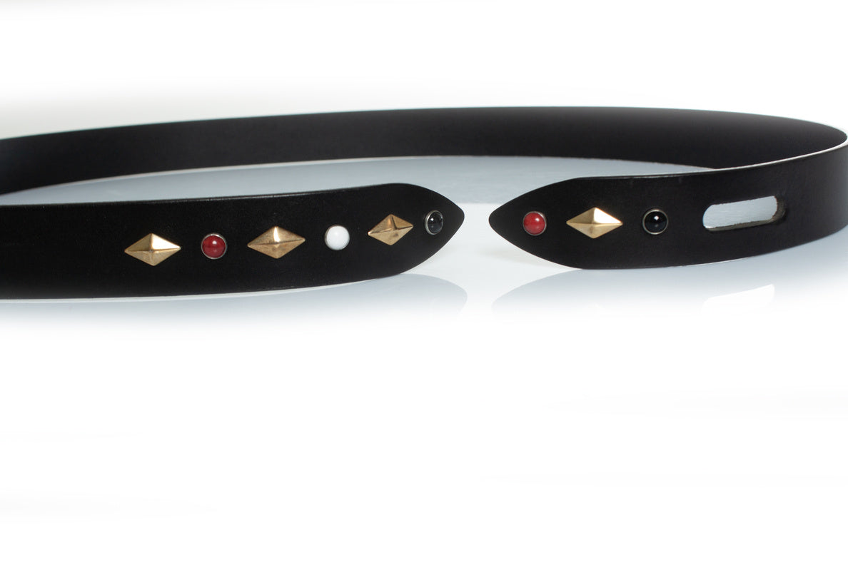 Isabel Marant, Lecce belt in leather with stones