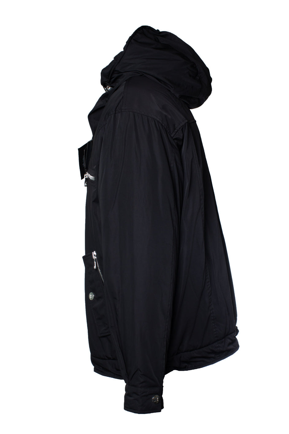 Men's Balmain, hooded bomber jacket in black