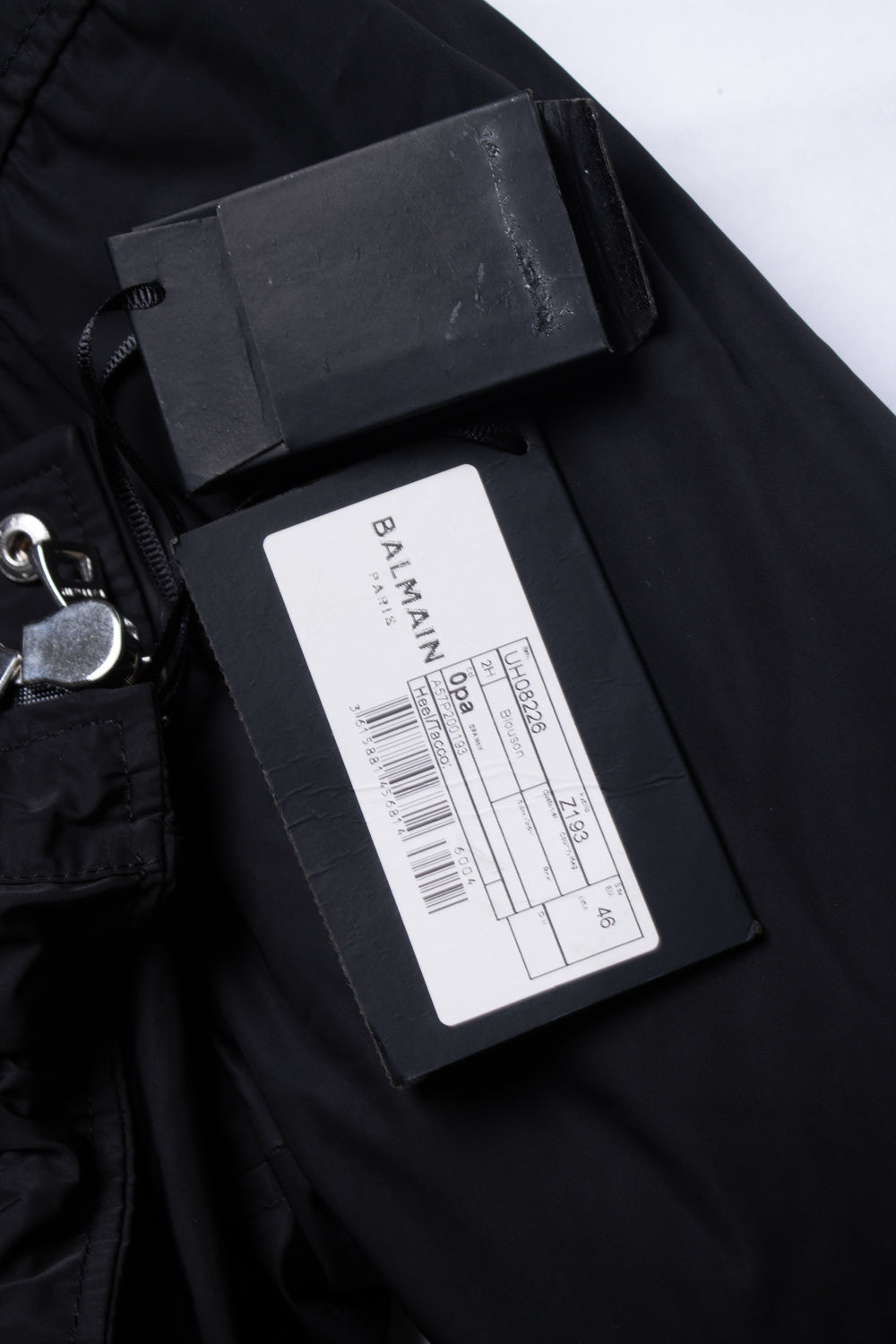 Men's Balmain, hooded bomber jacket in black