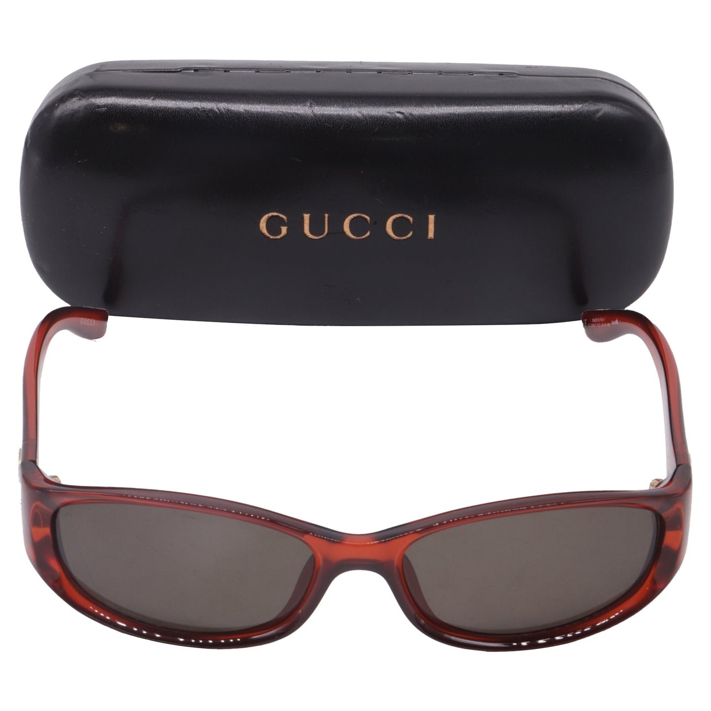 Gucci GG2566/S Interlocking G Sunglasses in Red Acetate